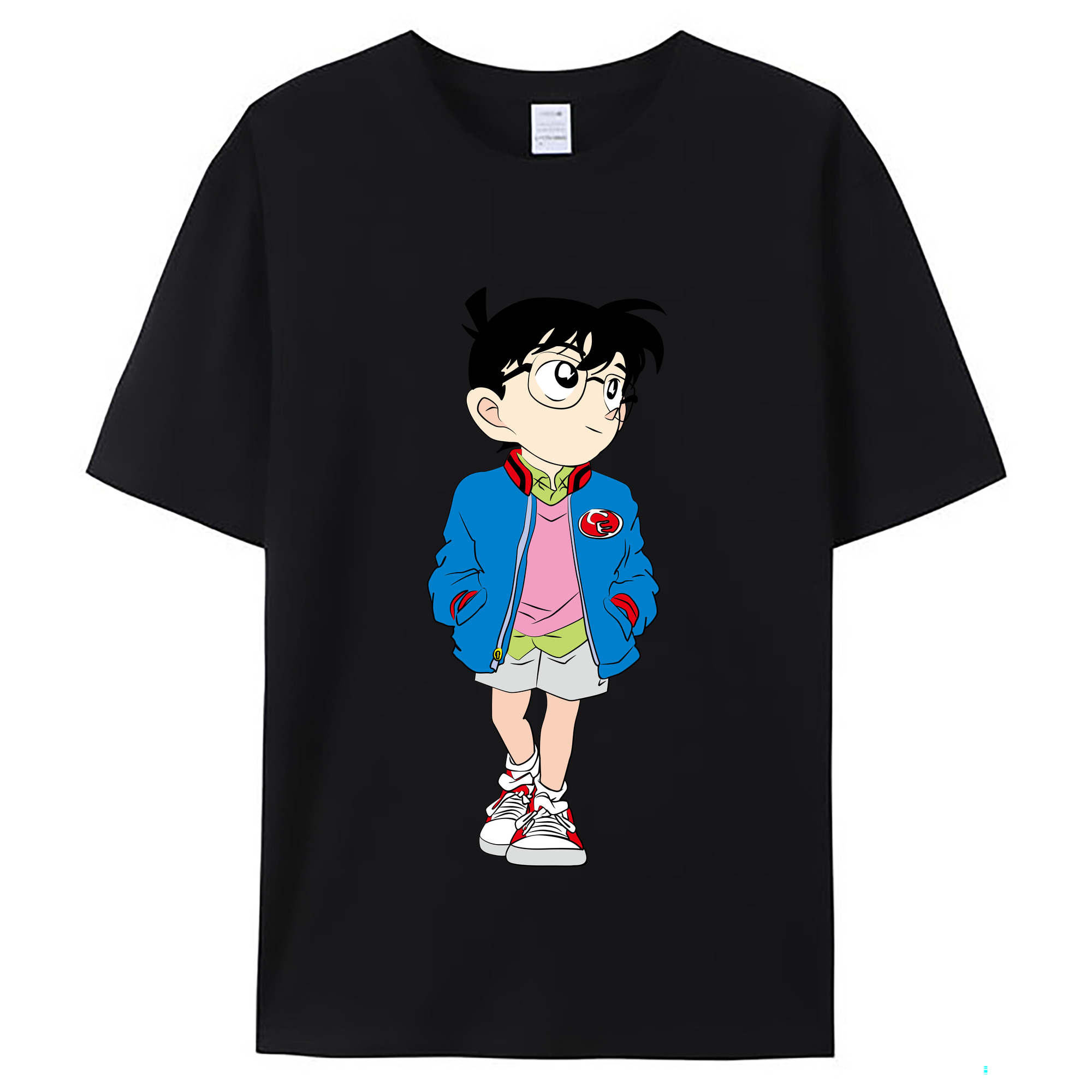 （画像用） 名探偵コナン 江戸川 コナン Detective Conan Conan Edogawa レディースカジュアルプリントTシャツ（綿100％）