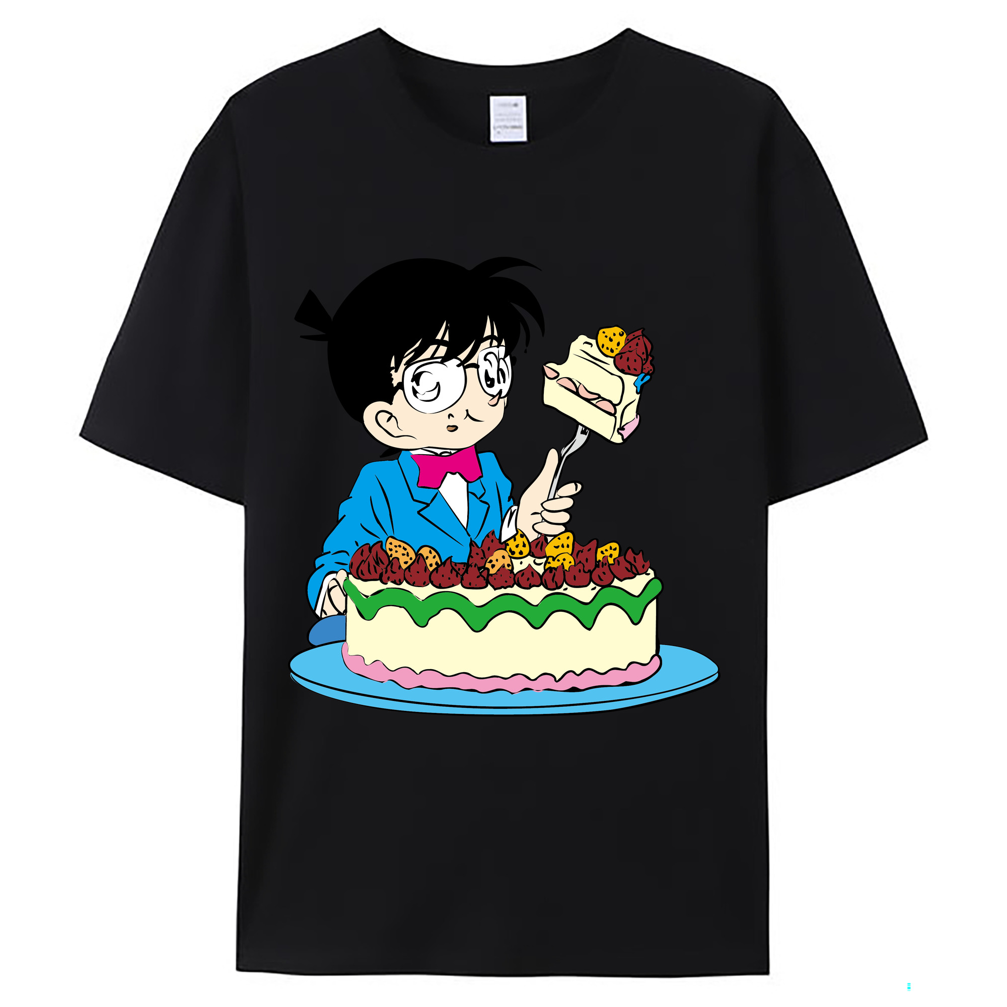 （画像用） 名探偵コナン 江戸川 コナン Detective Conan Conan Edogawa レディースカジュアルプリントTシャツ（綿100％）
