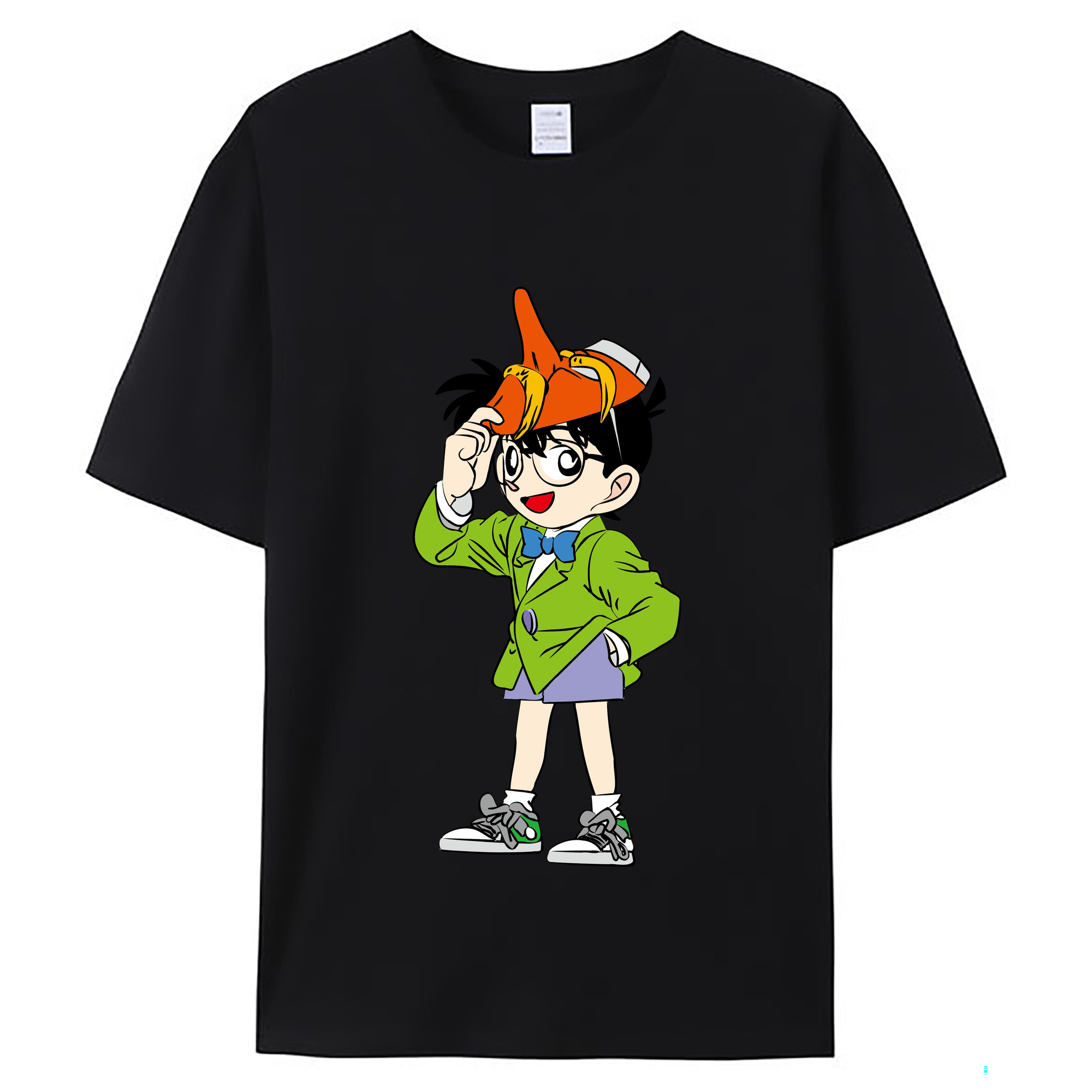 （画像用） 名探偵コナン 江戸川 コナン Detective Conan Conan Edogawa レディースカジュアルプリントTシャツ（綿100％）