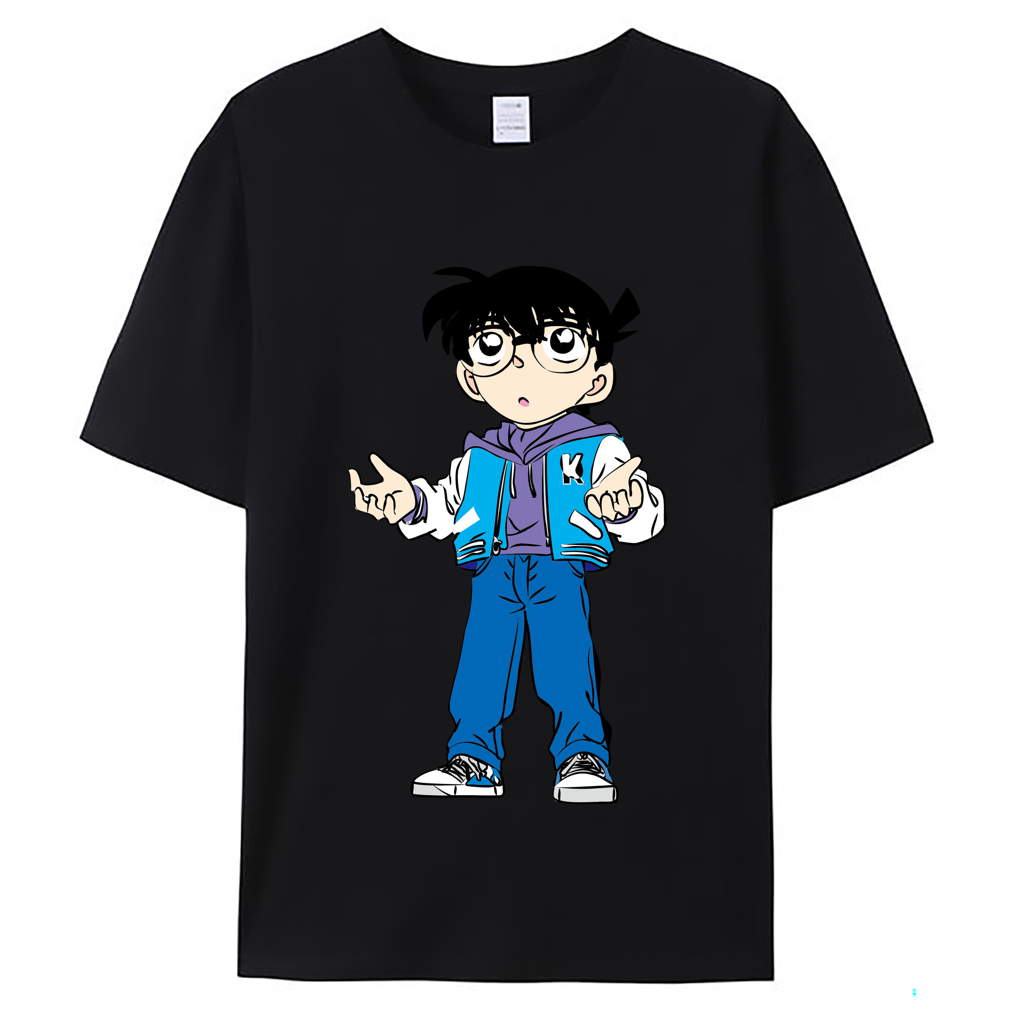 （画像用） 名探偵コナン 江戸川 コナン Detective Conan Conan Edogawa レディースカジュアルプリントTシャツ（綿100％）