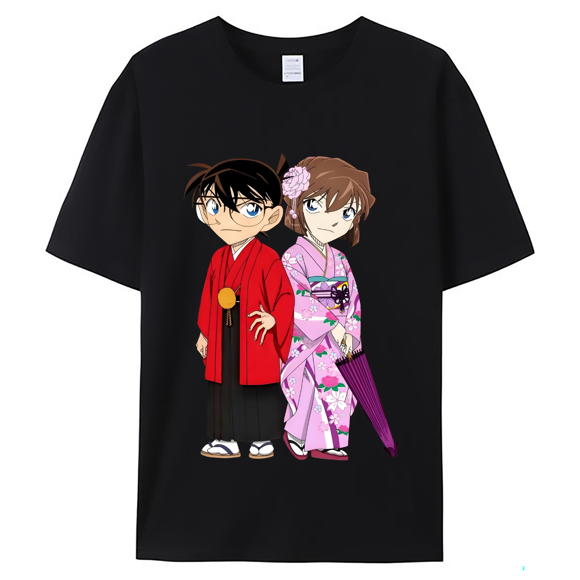 （画像用） 名探偵コナン 江戸川 コナン Detective Conan Conan Edogawa レディースカジュアルプリントTシャツ（綿100％）