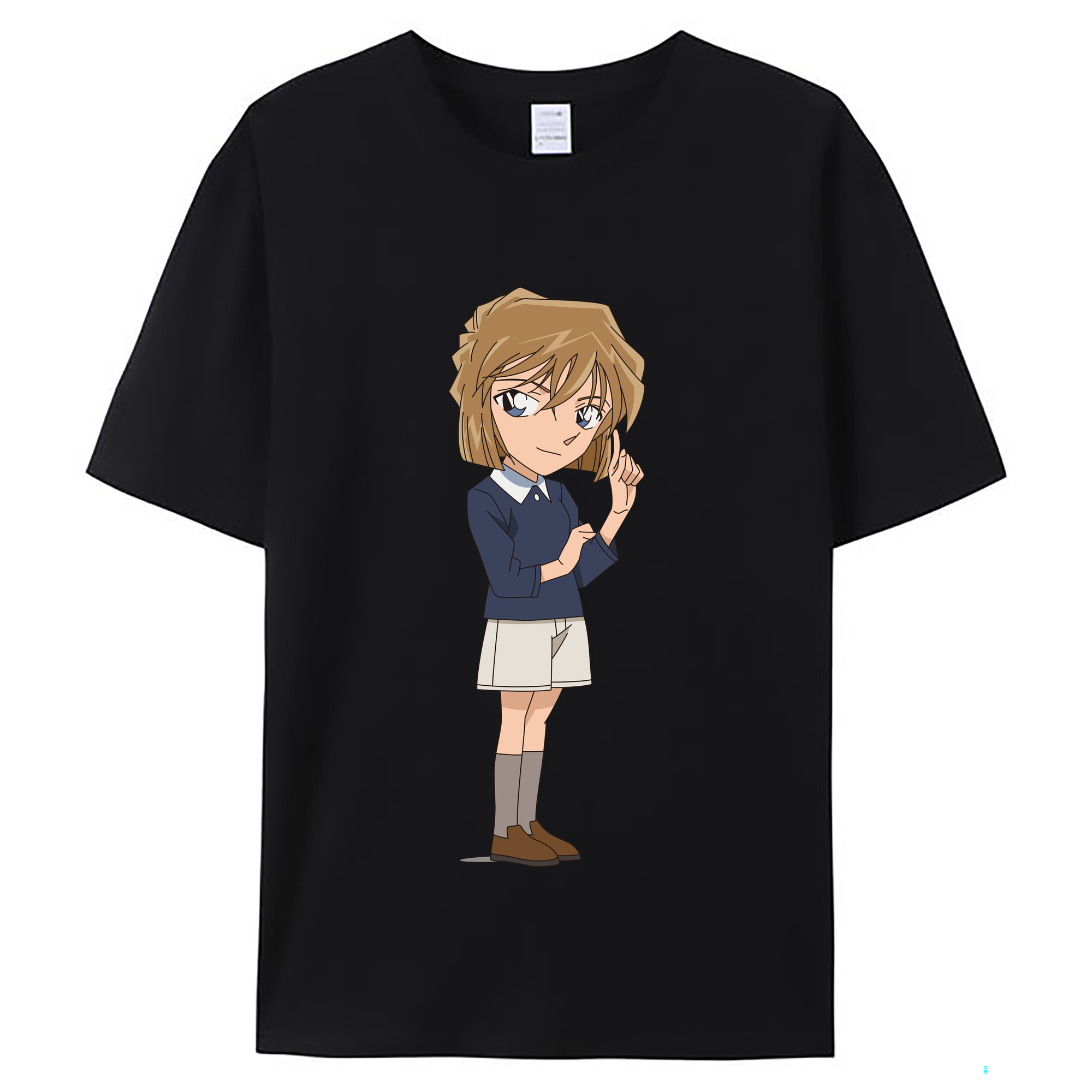 （画像用） 名探偵コナン 灰原 哀 はいばら あい Detective Conan Anita Hailey、Vi Graythorn Haibara Ai レディースカジュアルプリントTシャツ（綿100％）