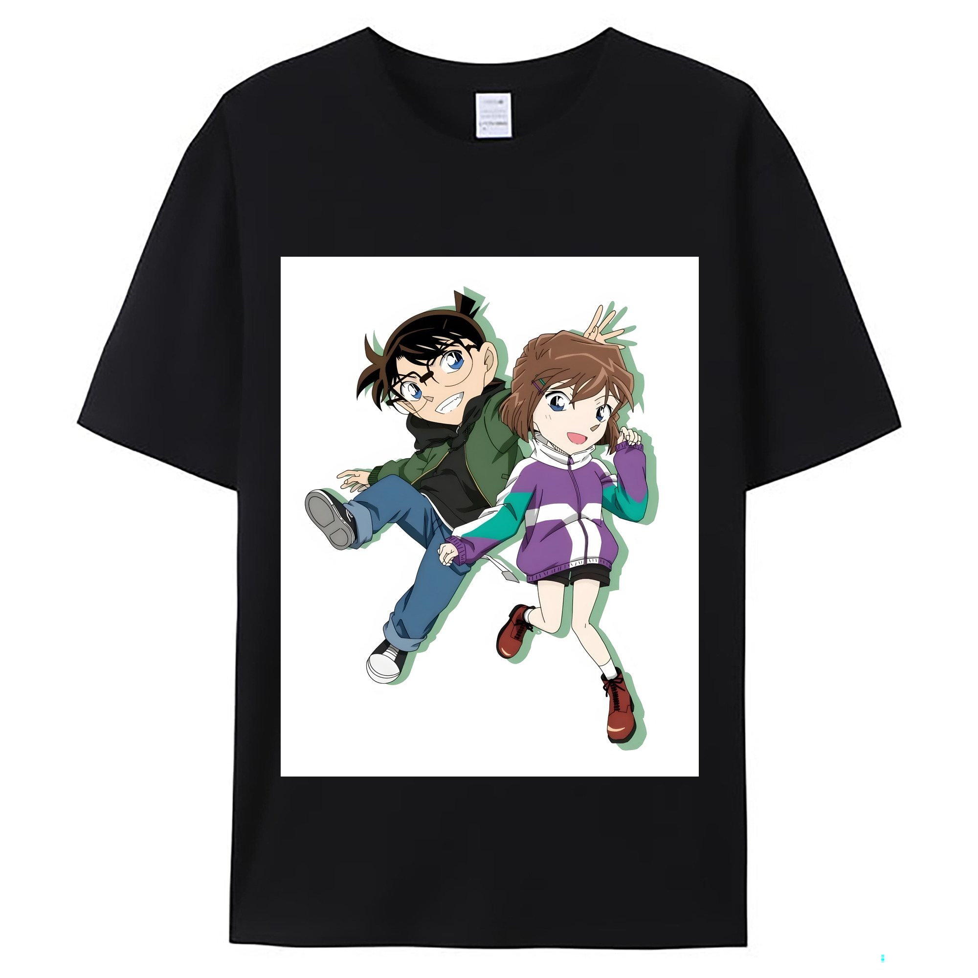 （画像用） 名探偵コナン 灰原 哀 はいばら あい Detective Conan Anita Hailey、Vi Graythorn Haibara Ai レディースカジュアルプリントTシャツ（綿100％）