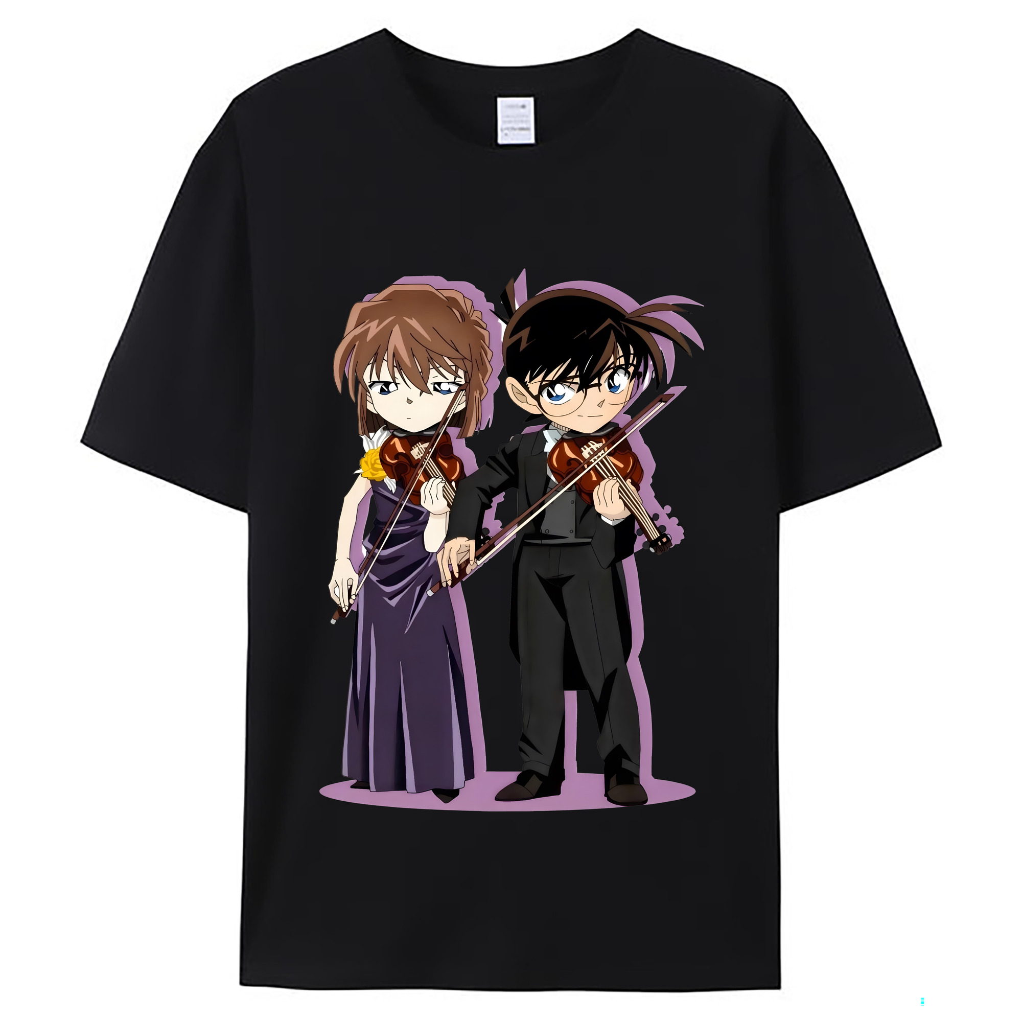 （画像用） 名探偵コナン 灰原 哀 はいばら あい Detective Conan Anita Hailey、Vi Graythorn Haibara Ai レディースカジュアルプリントTシャツ（綿100％）