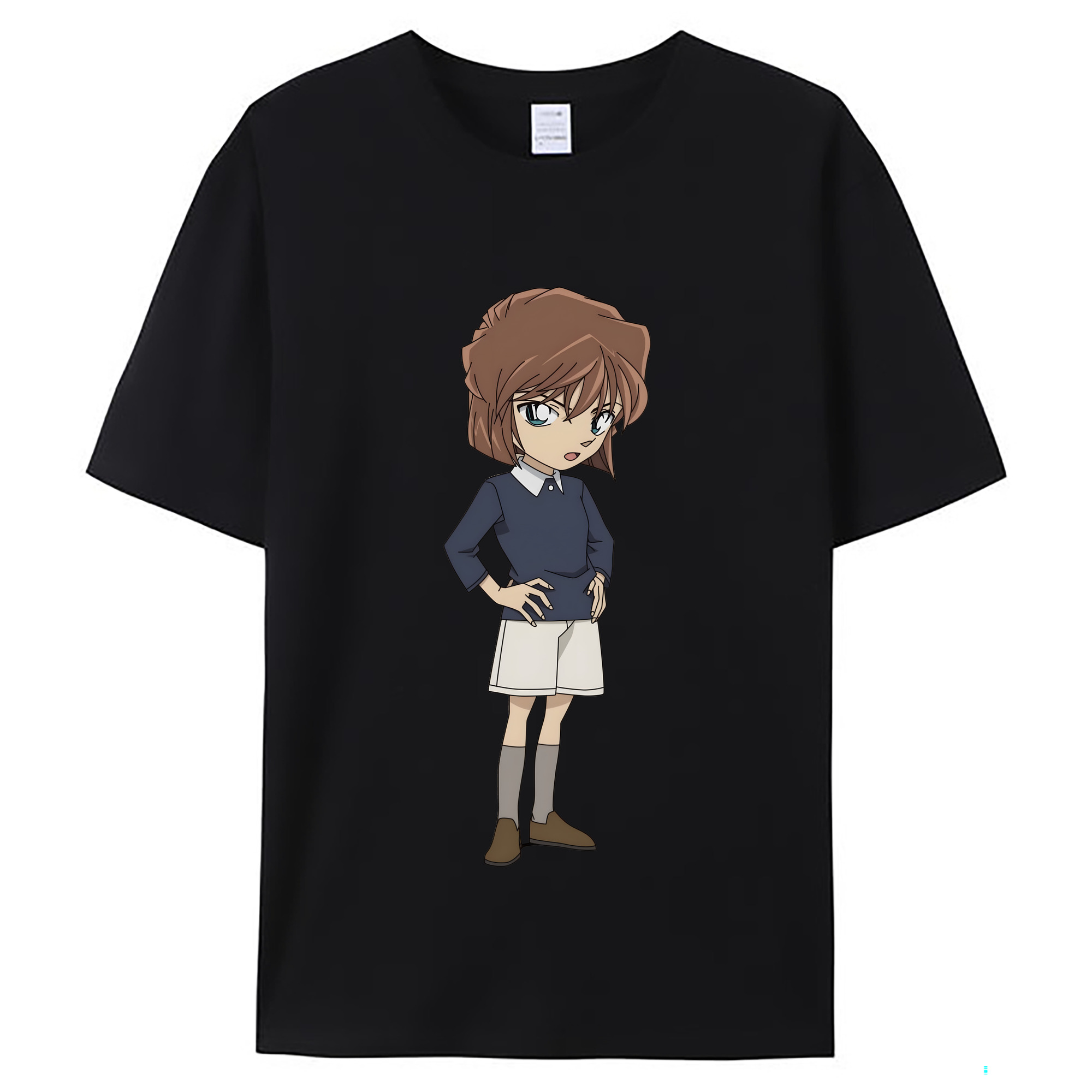 （画像用） 名探偵コナン 灰原 哀 はいばら あい Detective Conan Anita Hailey、Vi Graythorn Haibara Ai レディースカジュアルプリントTシャツ（綿100％）