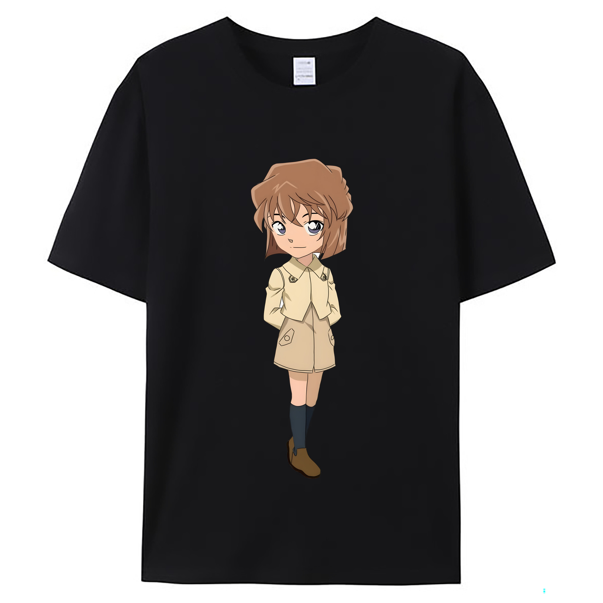 （画像用） 名探偵コナン 灰原 哀 はいばら あい Detective Conan Anita Hailey、Vi Graythorn Haibara Ai レディースカジュアルプリントTシャツ（綿100％）