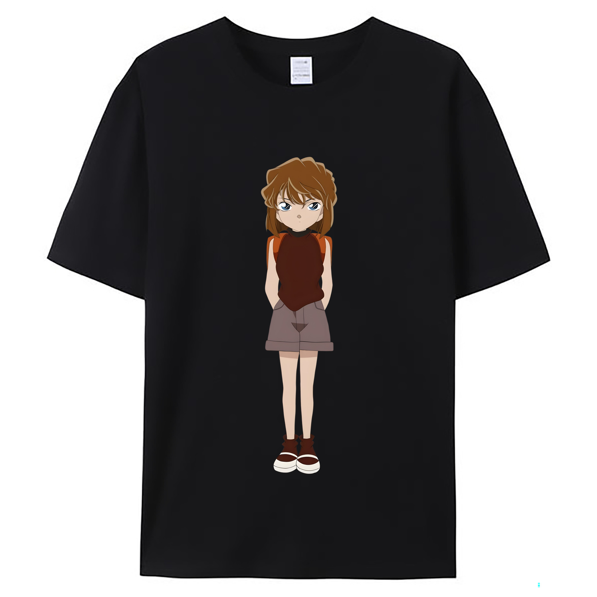 （画像用） 名探偵コナン 灰原 哀 はいばら あい Detective Conan Anita Hailey、Vi Graythorn Haibara Ai レディースカジュアルプリントTシャツ（綿100％）