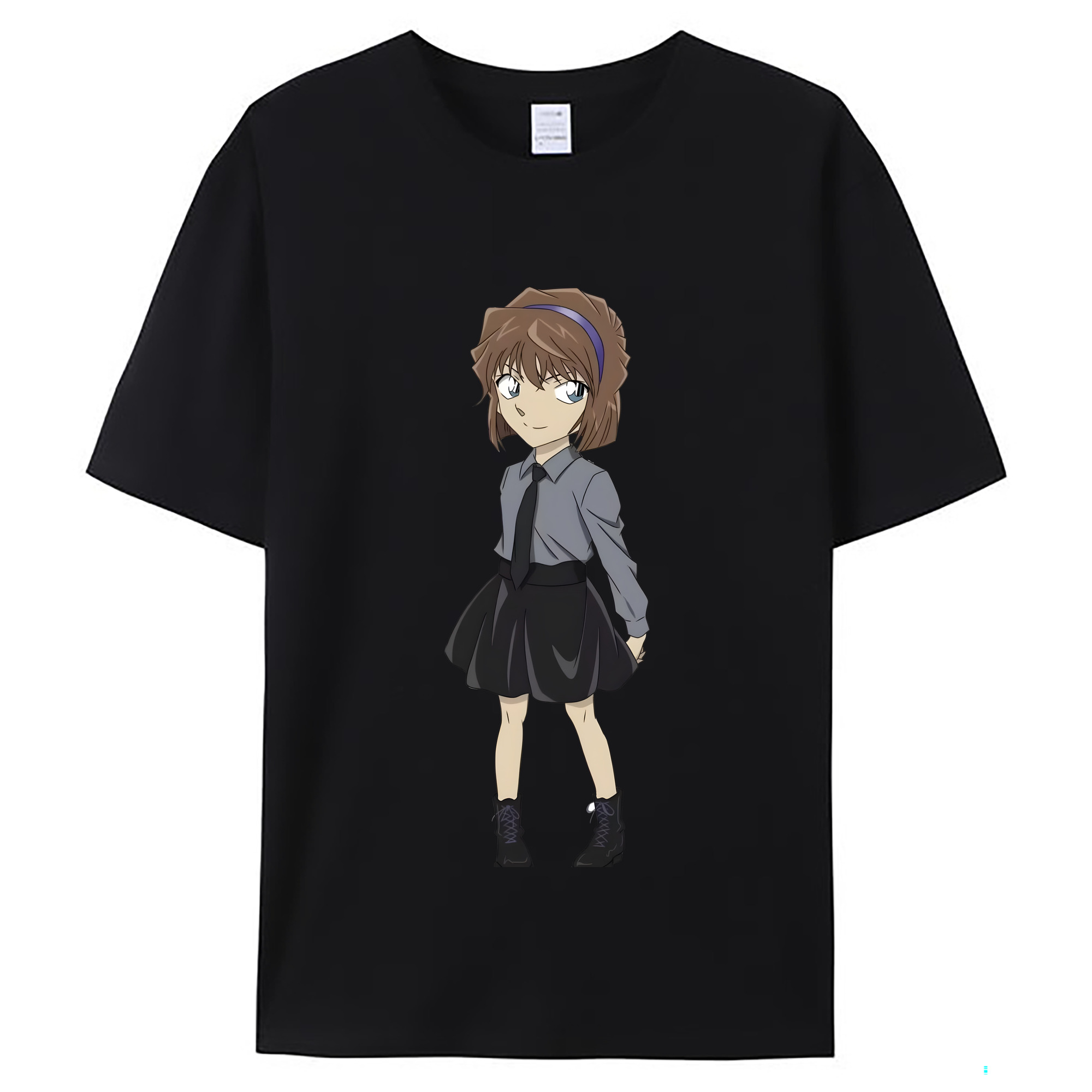 （画像用） 名探偵コナン 灰原 哀 はいばら あい Detective Conan Anita Hailey、Vi Graythorn Haibara Ai レディースカジュアルプリントTシャツ（綿100％）