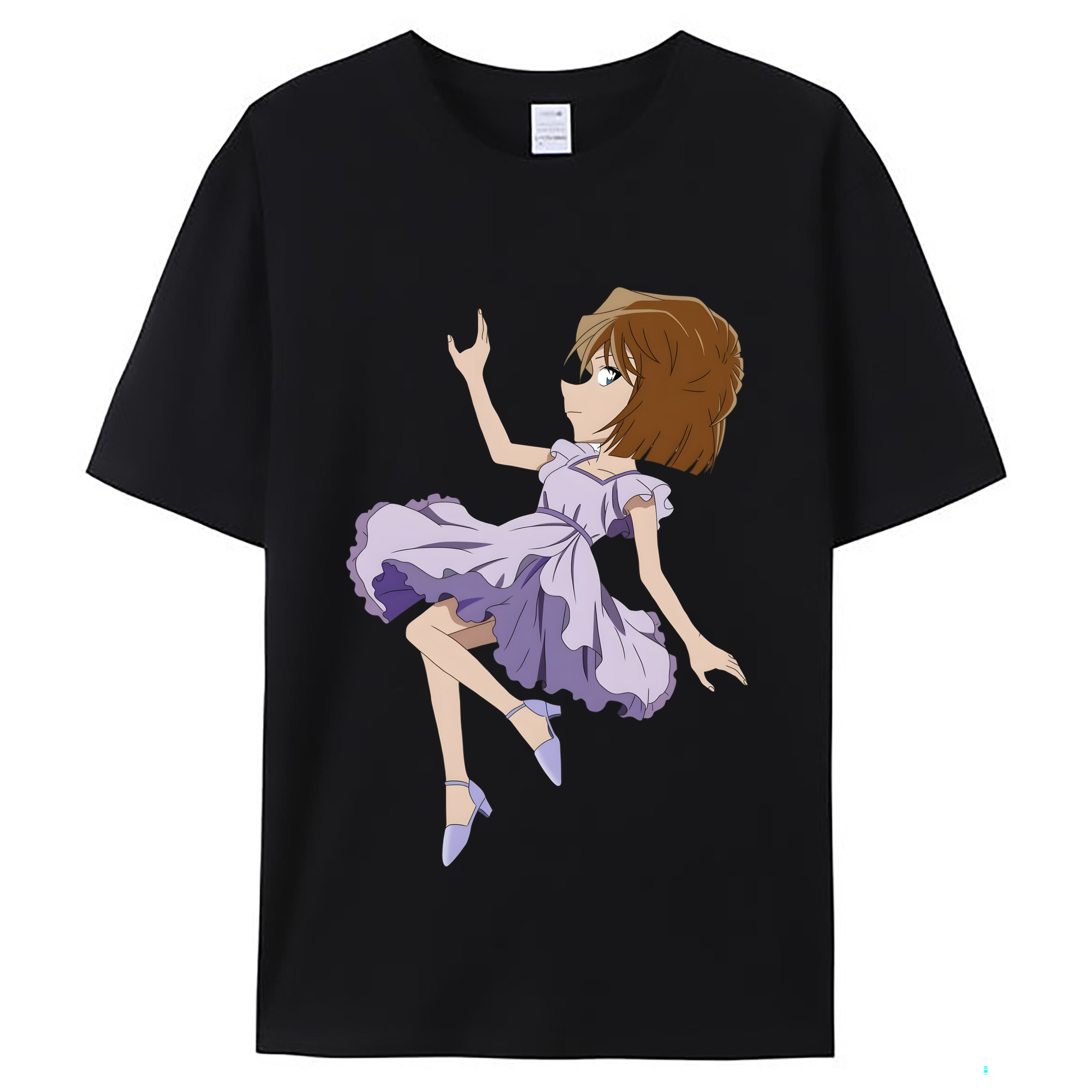 （画像用） 名探偵コナン 灰原 哀 はいばら あい Detective Conan Anita Hailey、Vi Graythorn Haibara Ai レディースカジュアルプリントTシャツ（綿100％）