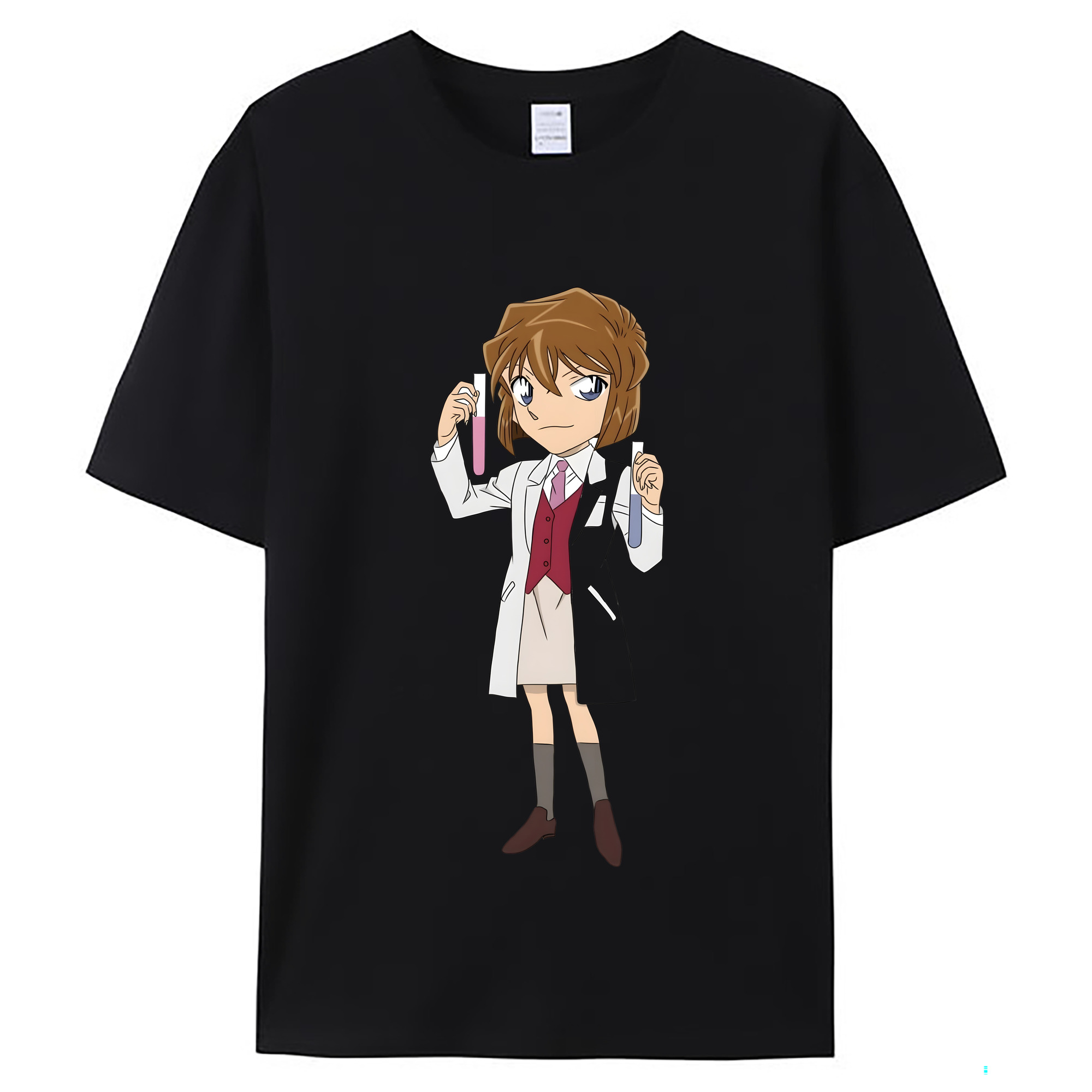 （画像用） 名探偵コナン 灰原 哀 はいばら あい Detective Conan Anita Hailey、Vi Graythorn Haibara Ai レディースカジュアルプリントTシャツ（綿100％）