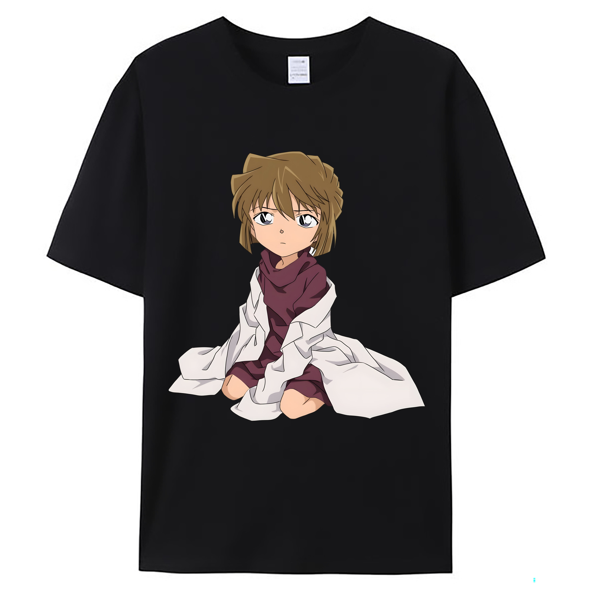 （画像用） 名探偵コナン 灰原 哀 はいばら あい Detective Conan Anita Hailey、Vi Graythorn Haibara Ai レディースカジュアルプリントTシャツ（綿100％）