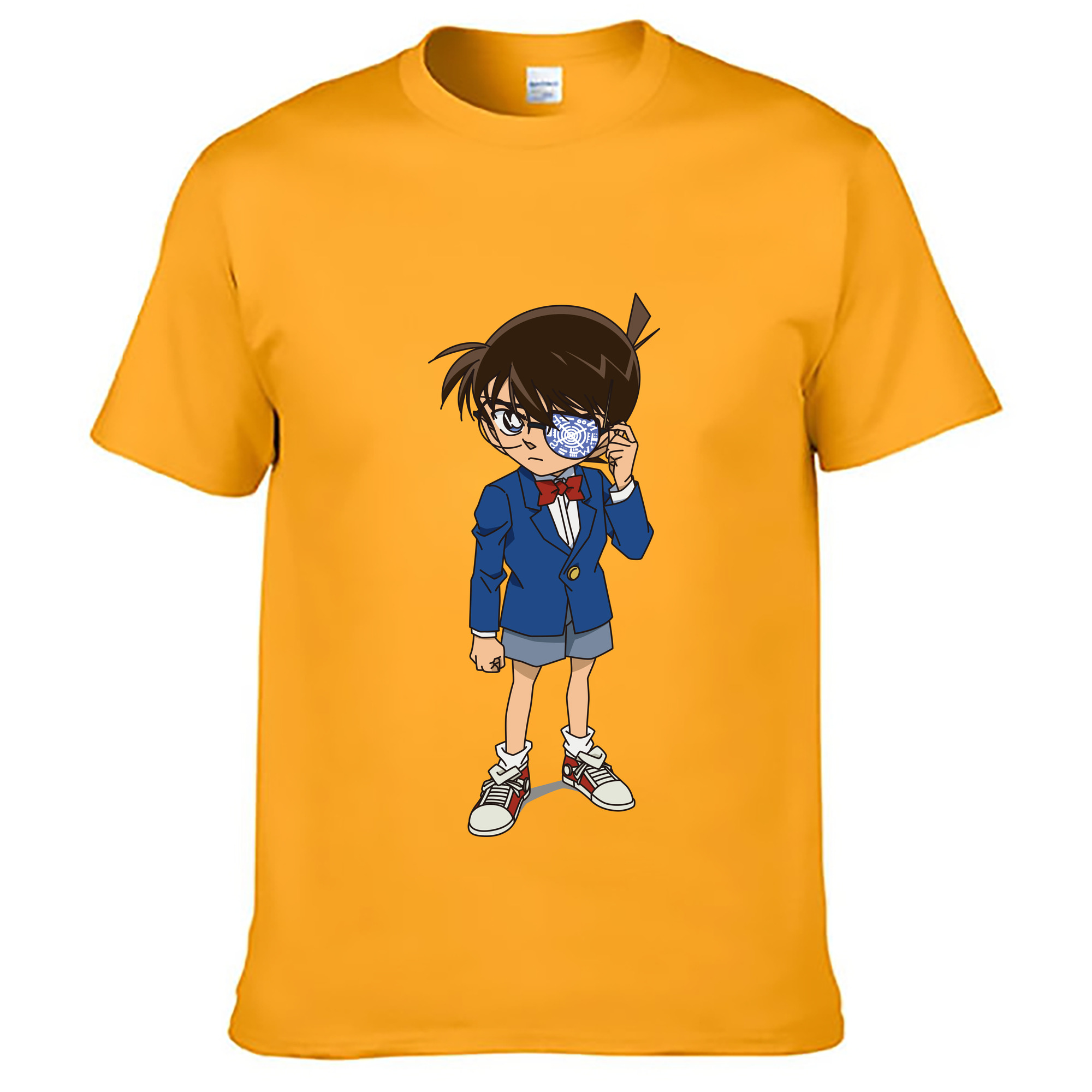 （画像用） 名探偵コナン 江戸川 コナン Detective Conan Conan Edogawa レディースカジュアルプリントTシャツ（綿100％）