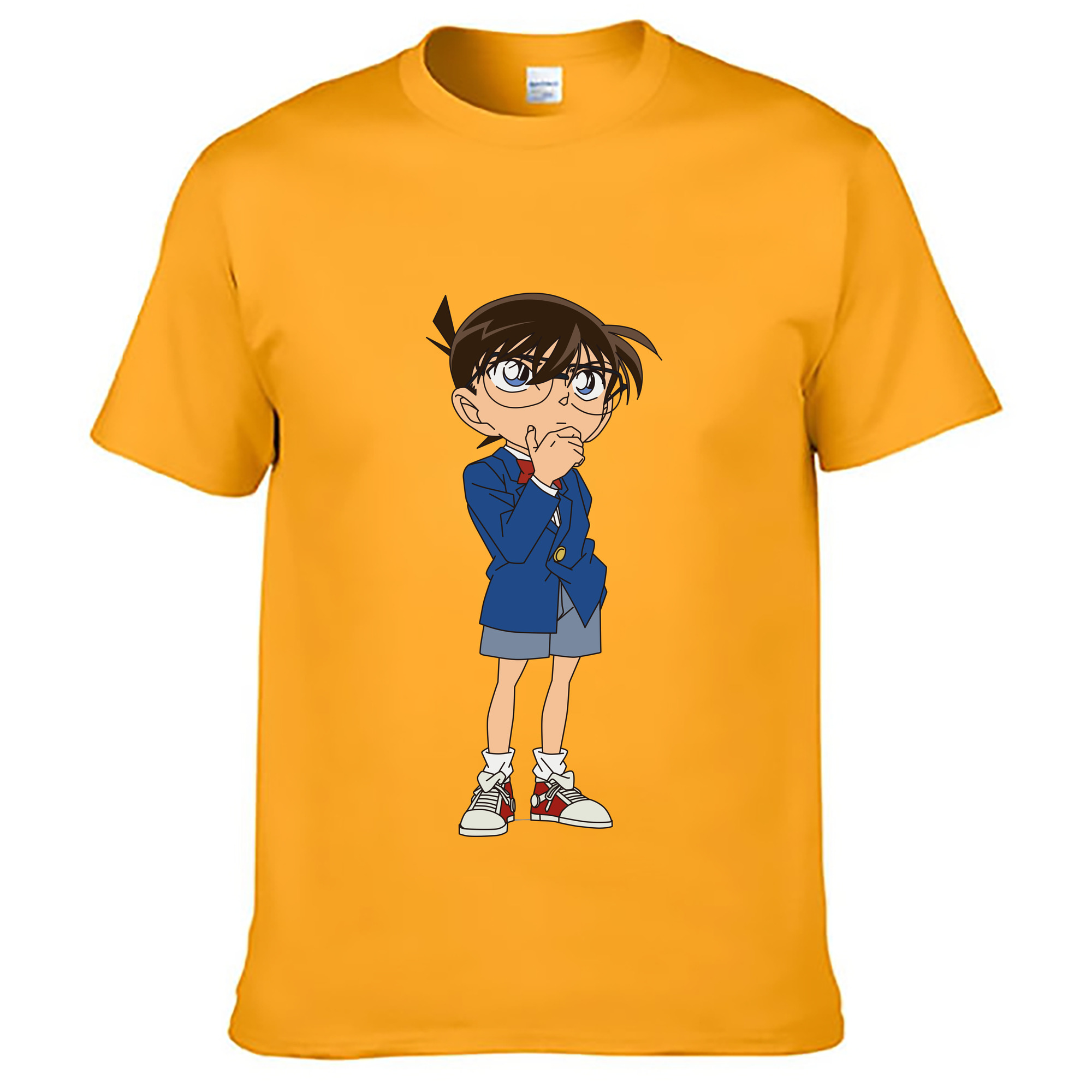 （画像用） 名探偵コナン 江戸川 コナン Detective Conan Conan Edogawa レディースカジュアルプリントTシャツ（綿100％）