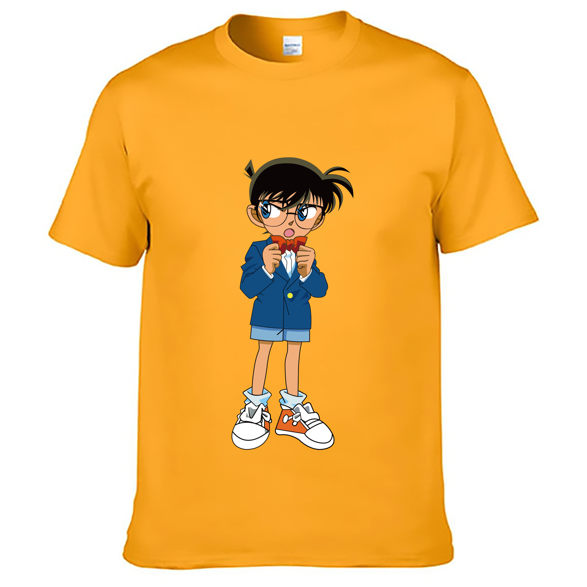 （画像用） 名探偵コナン 江戸川 コナン Detective Conan Conan Edogawa レディースカジュアルプリントTシャツ（綿100％）