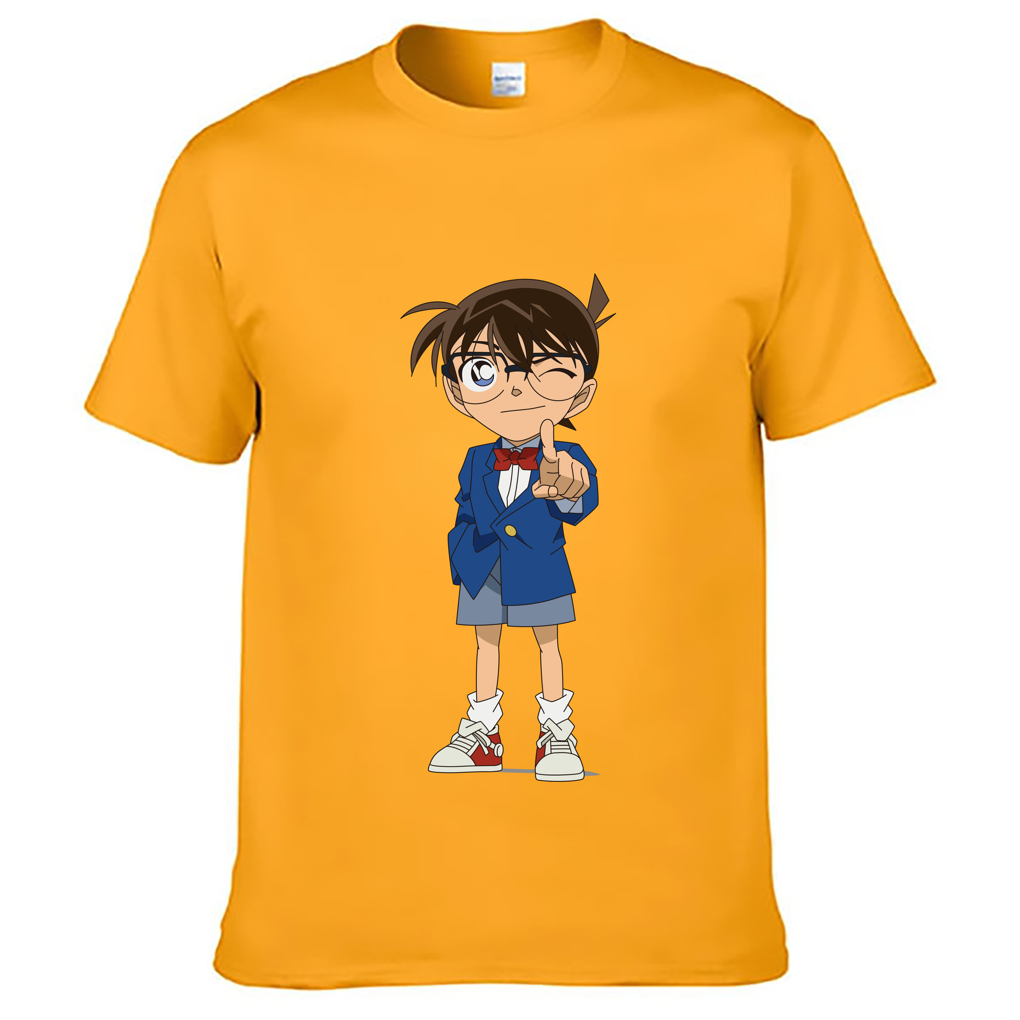 （画像用） 名探偵コナン 江戸川 コナン Detective Conan Conan Edogawa レディースカジュアルプリントTシャツ（綿100％）