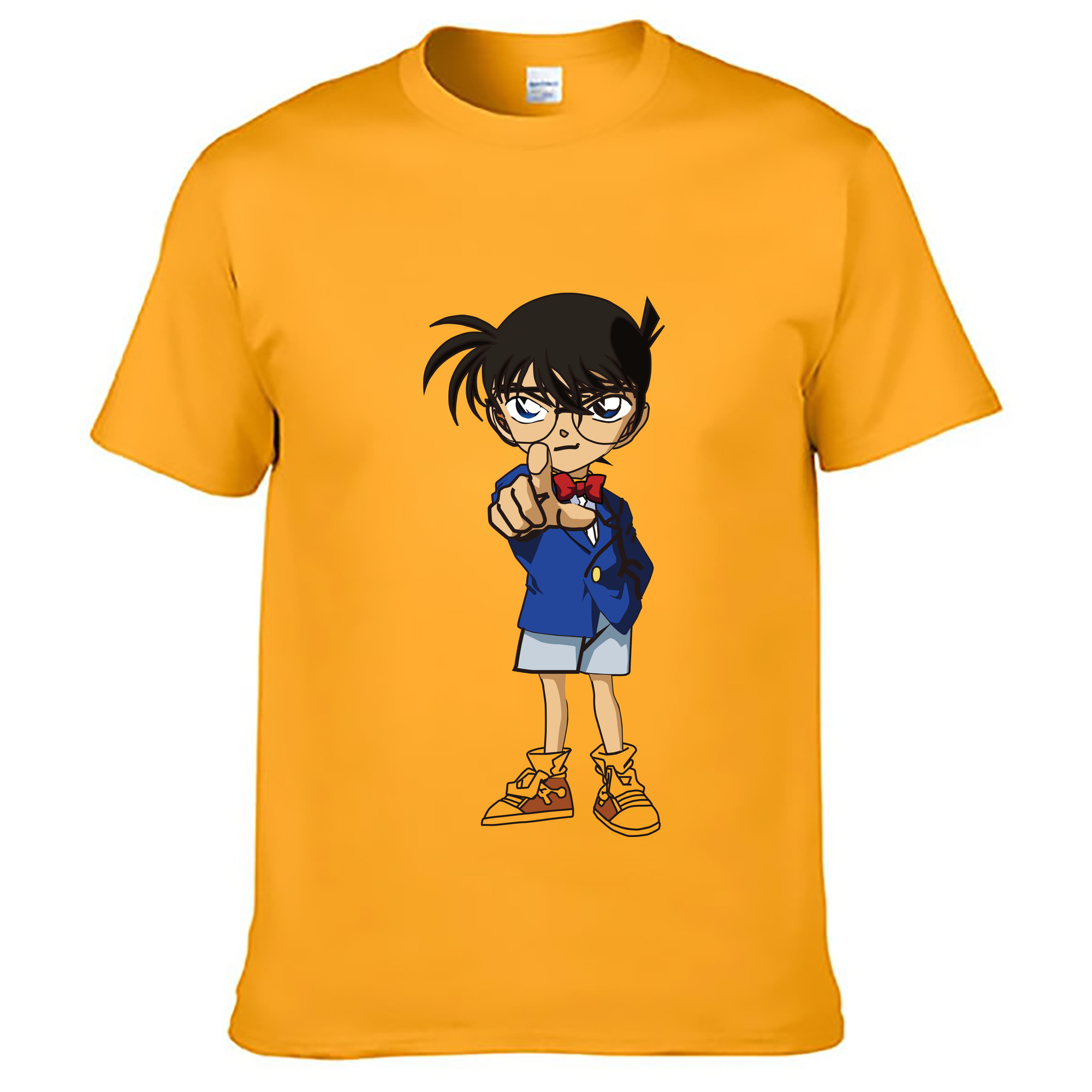 （画像用） 名探偵コナン 江戸川 コナン Detective Conan Conan Edogawa レディースカジュアルプリントTシャツ（綿100％）