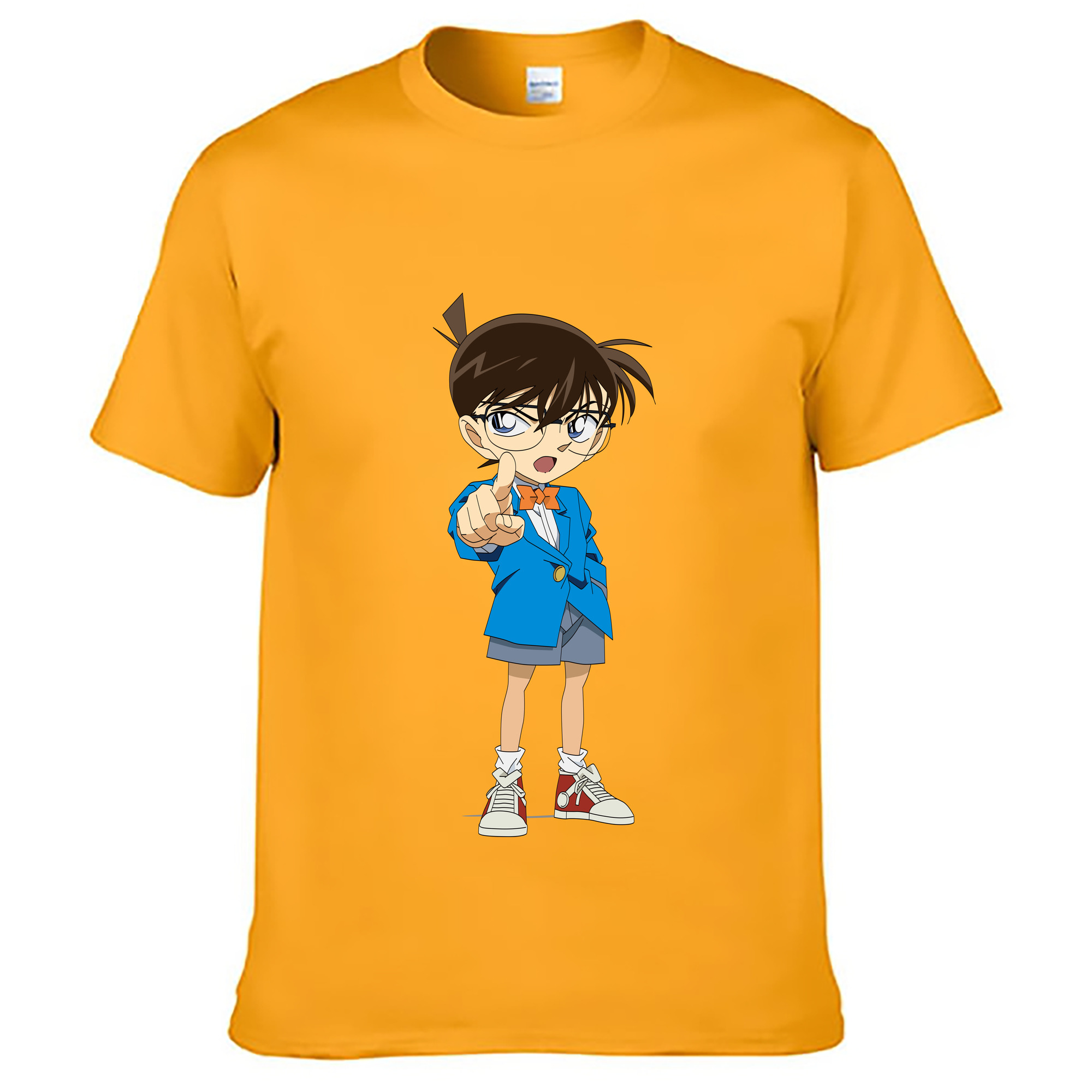 （画像用） 名探偵コナン 江戸川 コナン Detective Conan Conan Edogawa レディースカジュアルプリントTシャツ（綿100％）