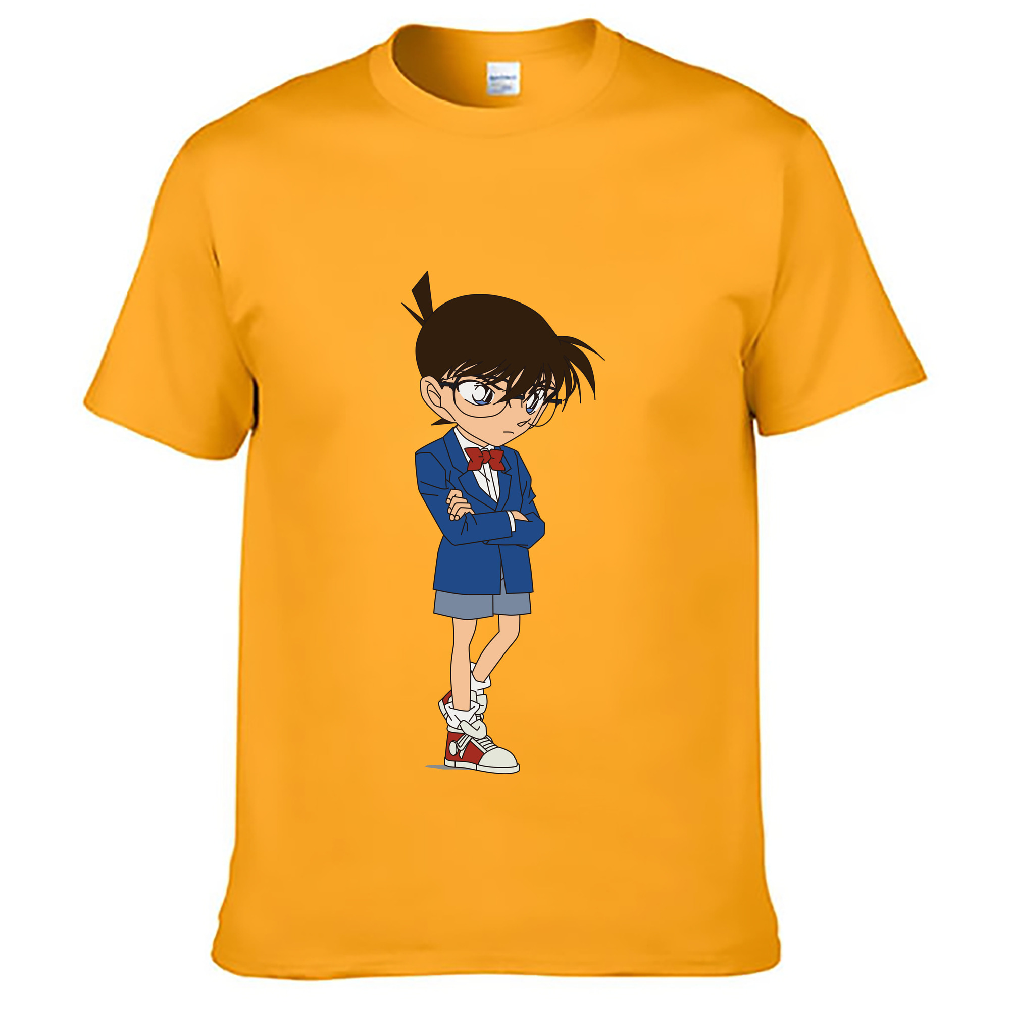 （画像用） 名探偵コナン 江戸川 コナン Detective Conan Conan Edogawa レディースカジュアルプリントTシャツ（綿100％）
