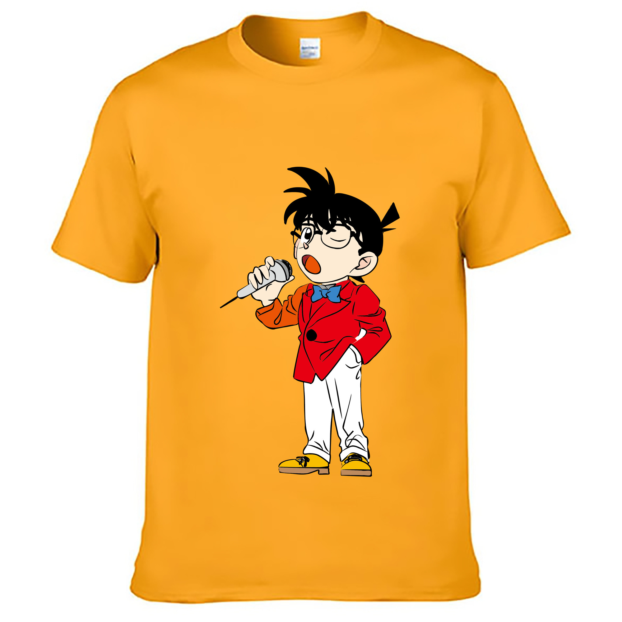 （画像用） 名探偵コナン 江戸川 コナン Detective Conan Conan Edogawa レディースカジュアルプリントTシャツ（綿100％）