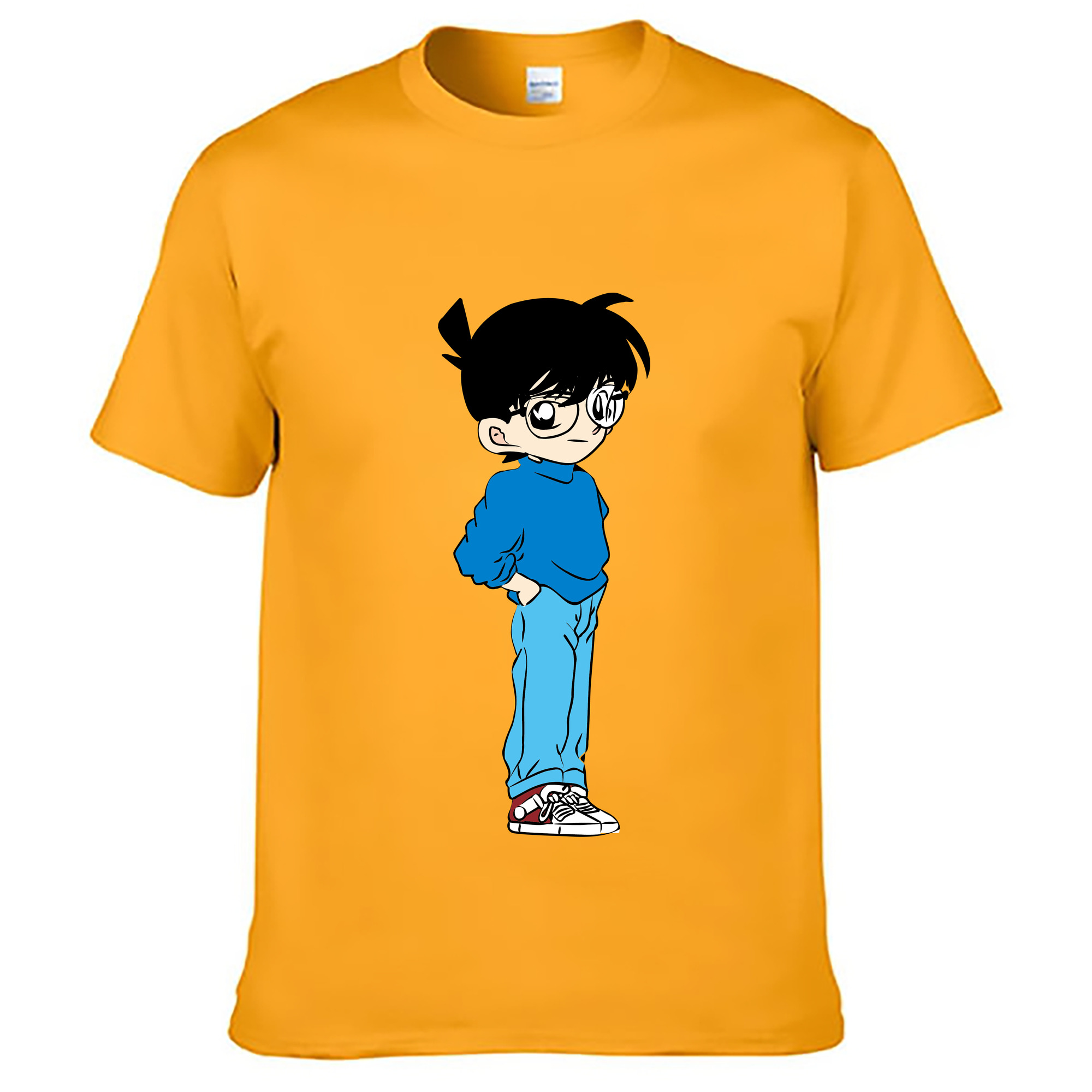 （画像用） 名探偵コナン 江戸川 コナン Detective Conan Conan Edogawa レディースカジュアルプリントTシャツ（綿100％）