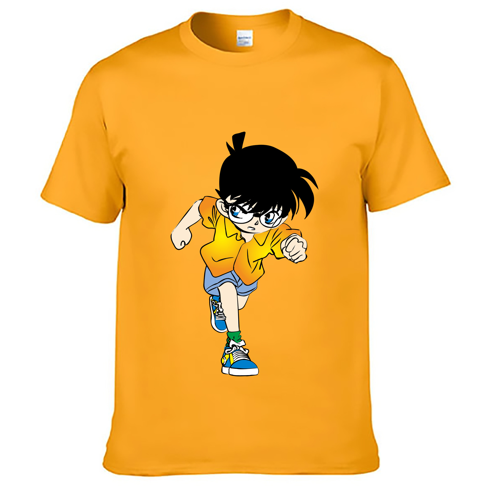 （画像用） 名探偵コナン 江戸川 コナン Detective Conan Conan Edogawa レディースカジュアルプリントTシャツ（綿100％）