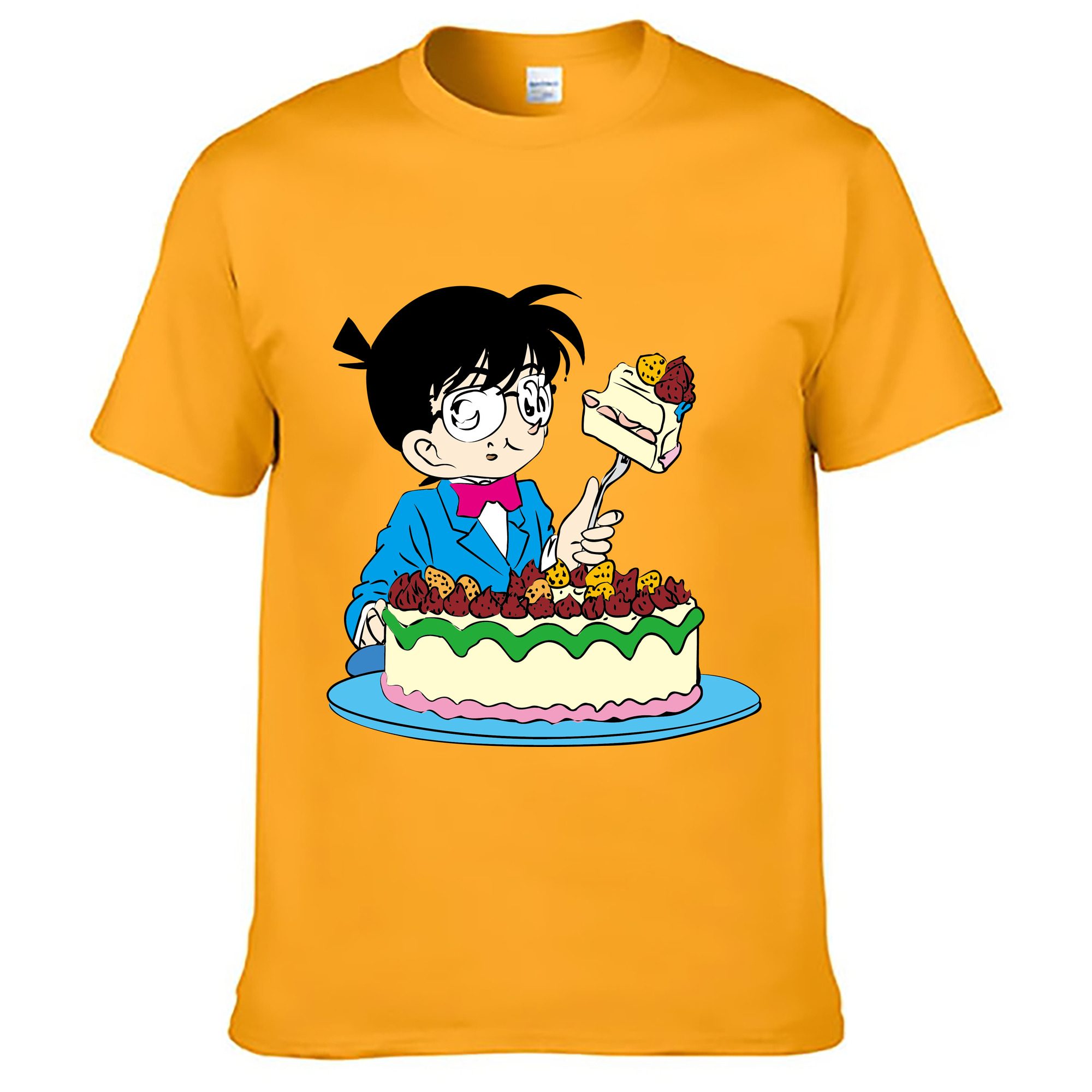 （画像用） 名探偵コナン 江戸川 コナン Detective Conan Conan Edogawa レディースカジュアルプリントTシャツ（綿100％）