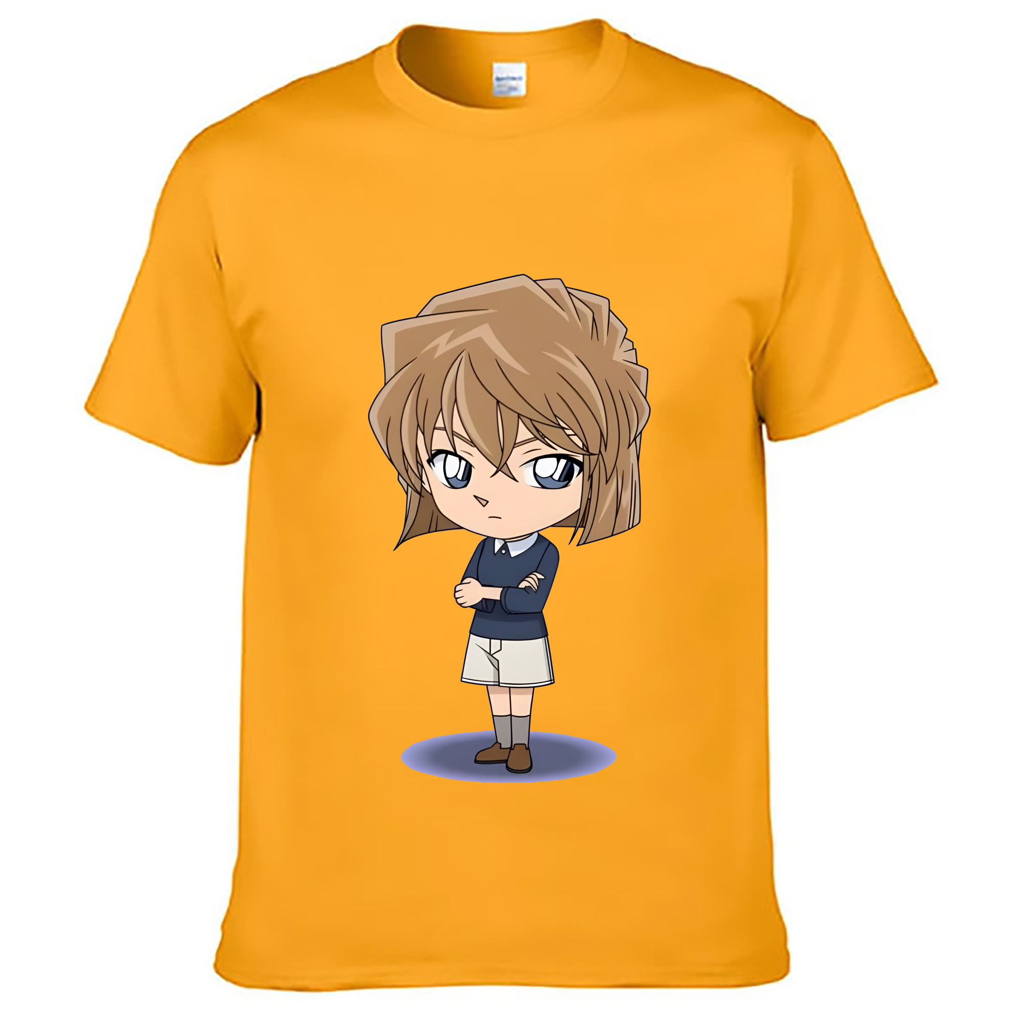 （画像用） 名探偵コナン 灰原 哀 はいばら あい Detective Conan Anita Hailey、Vi Graythorn Haibara Ai レディースカジュアルプリントTシャツ（綿100％）