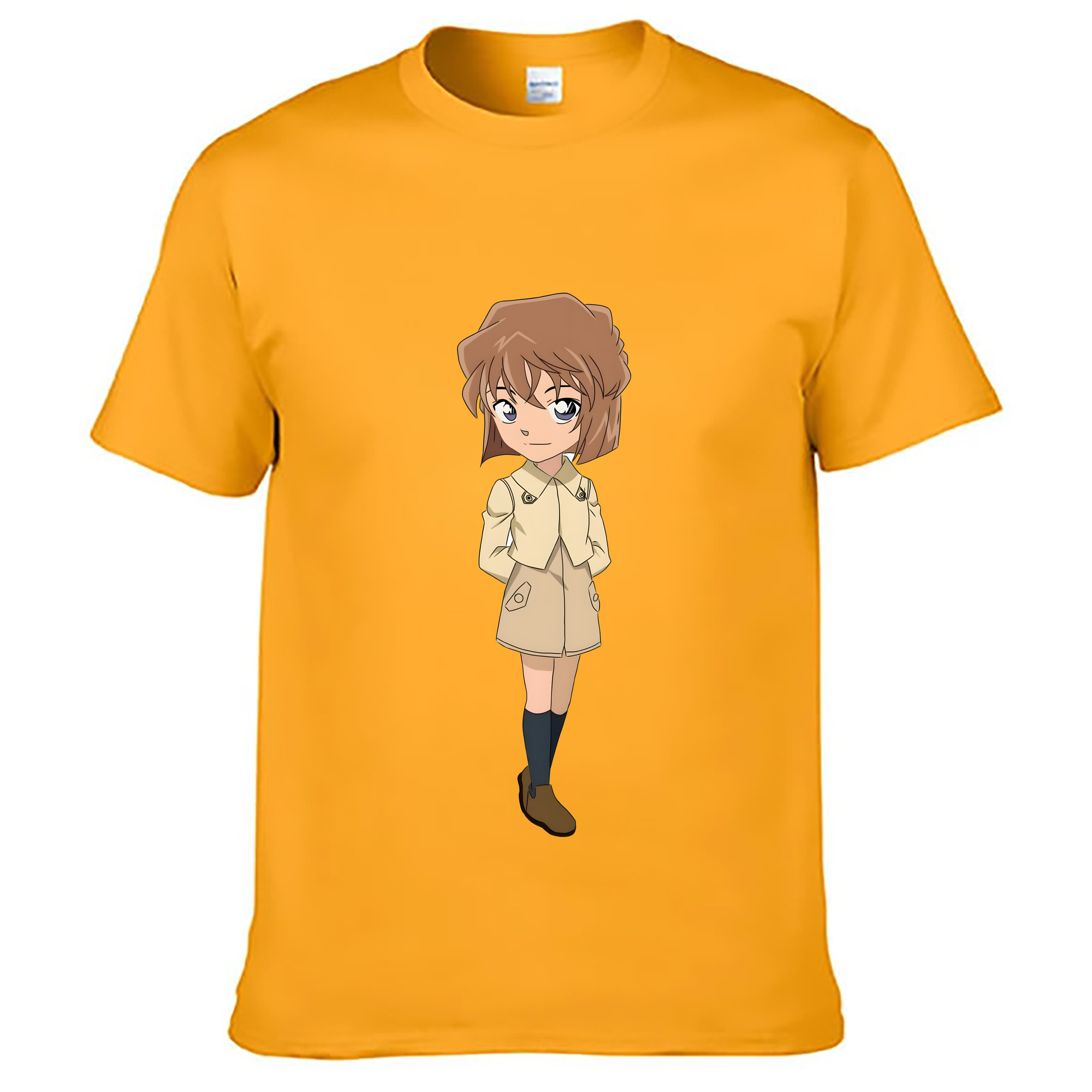 （画像用） 名探偵コナン 灰原 哀 はいばら あい Detective Conan Anita Hailey、Vi Graythorn Haibara Ai レディースカジュアルプリントTシャツ（綿100％）