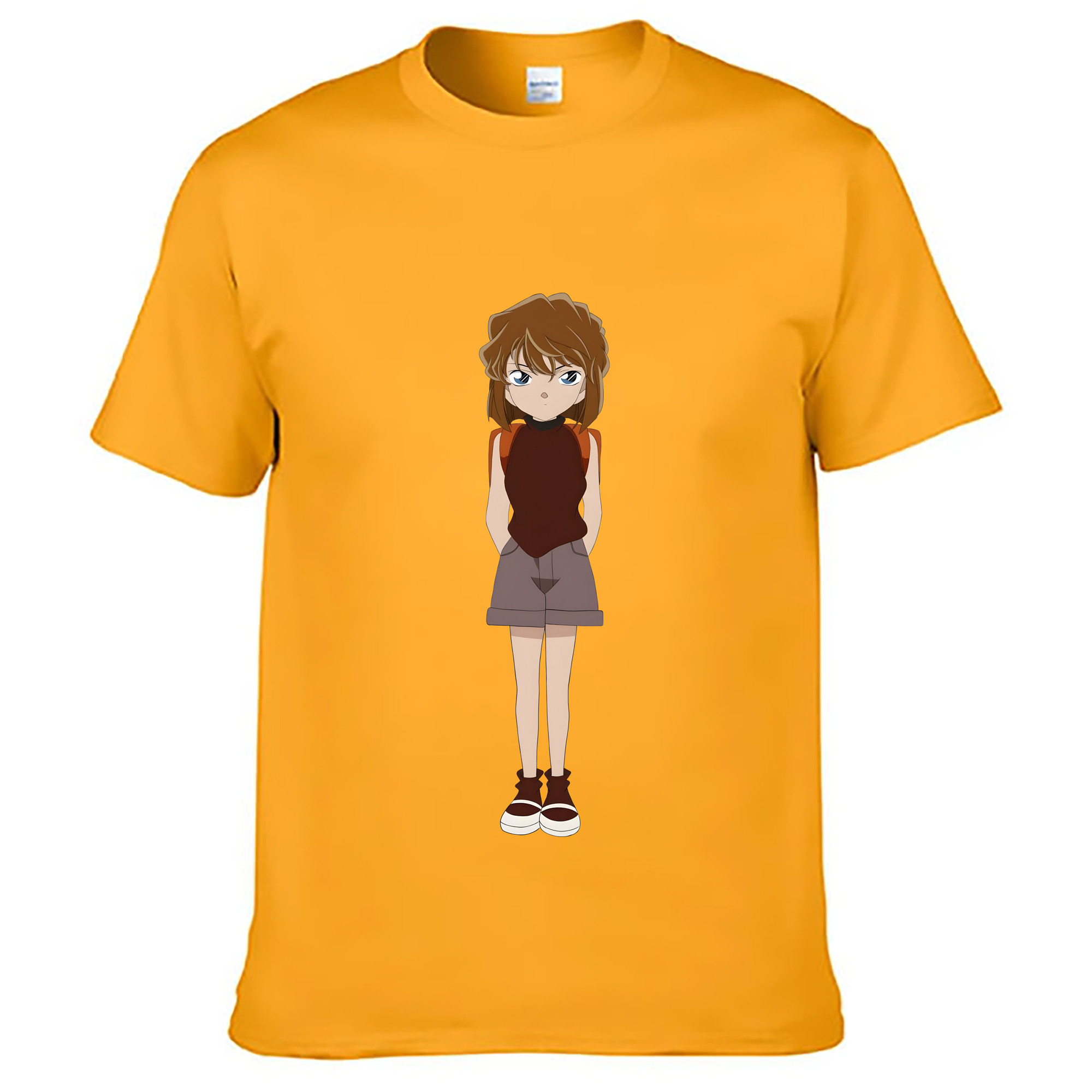 （画像用） 名探偵コナン 灰原 哀 はいばら あい Detective Conan Anita Hailey、Vi Graythorn Haibara Ai レディースカジュアルプリントTシャツ（綿100％）