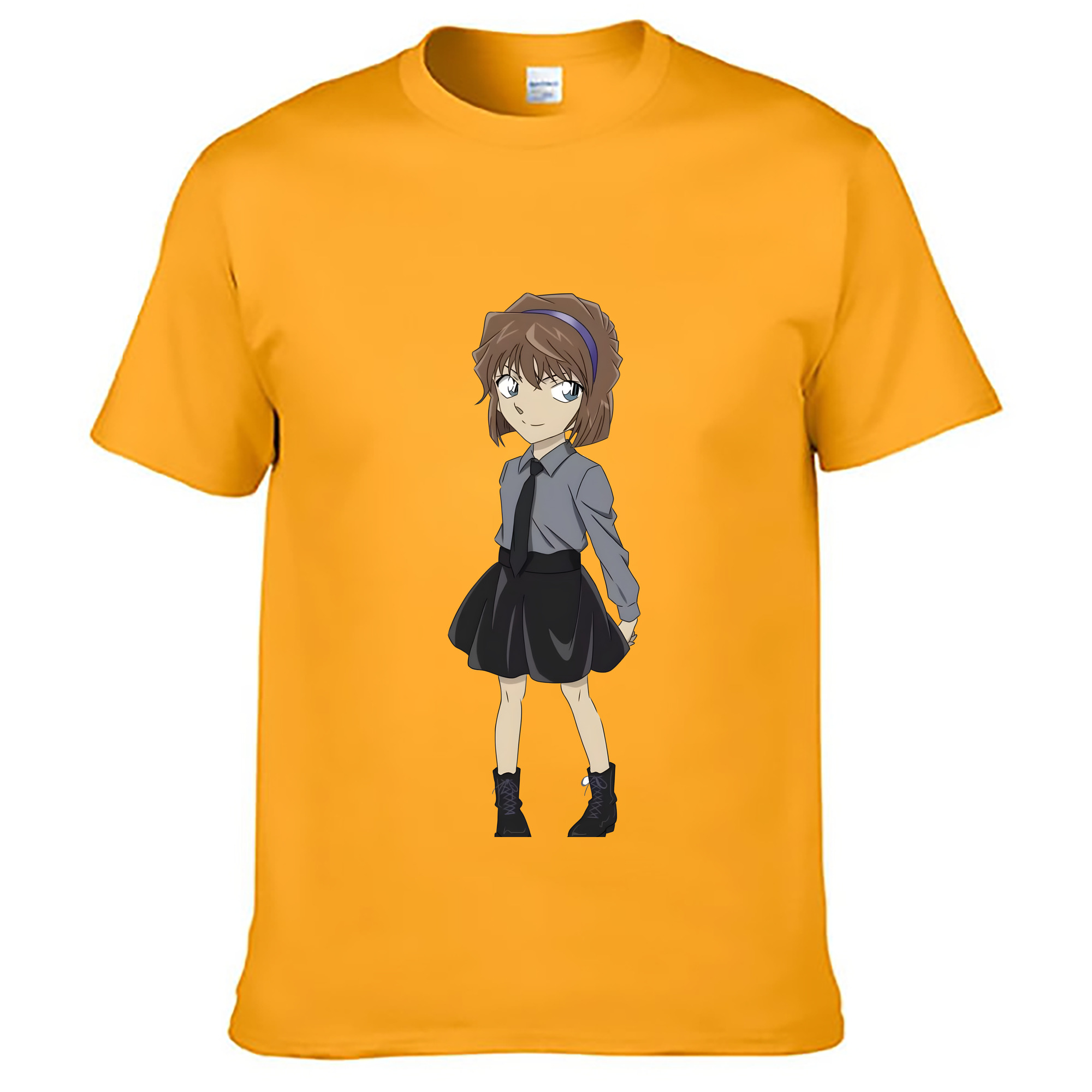 （画像用） 名探偵コナン 灰原 哀 はいばら あい Detective Conan Anita Hailey、Vi Graythorn Haibara Ai レディースカジュアルプリントTシャツ（綿100％）