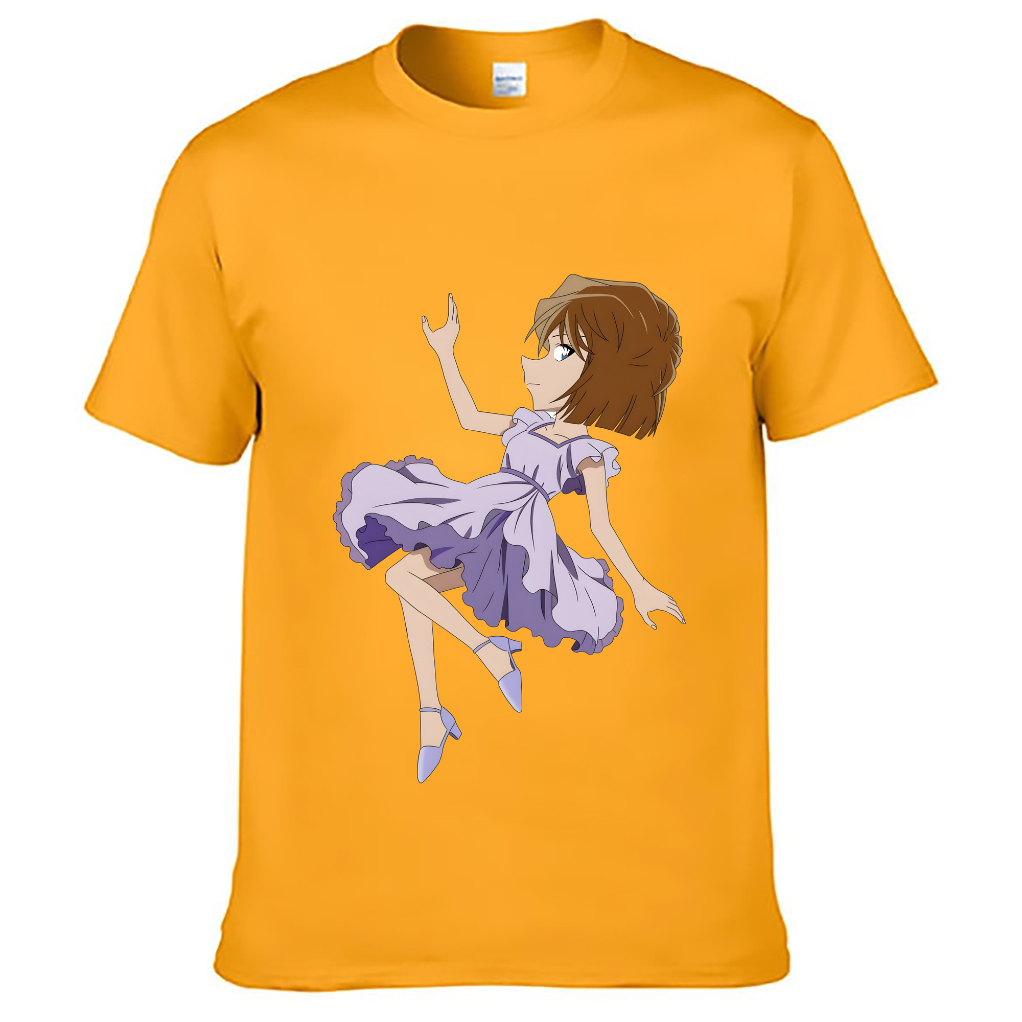 （画像用） 名探偵コナン 灰原 哀 はいばら あい Detective Conan Anita Hailey、Vi Graythorn Haibara Ai レディースカジュアルプリントTシャツ（綿100％）