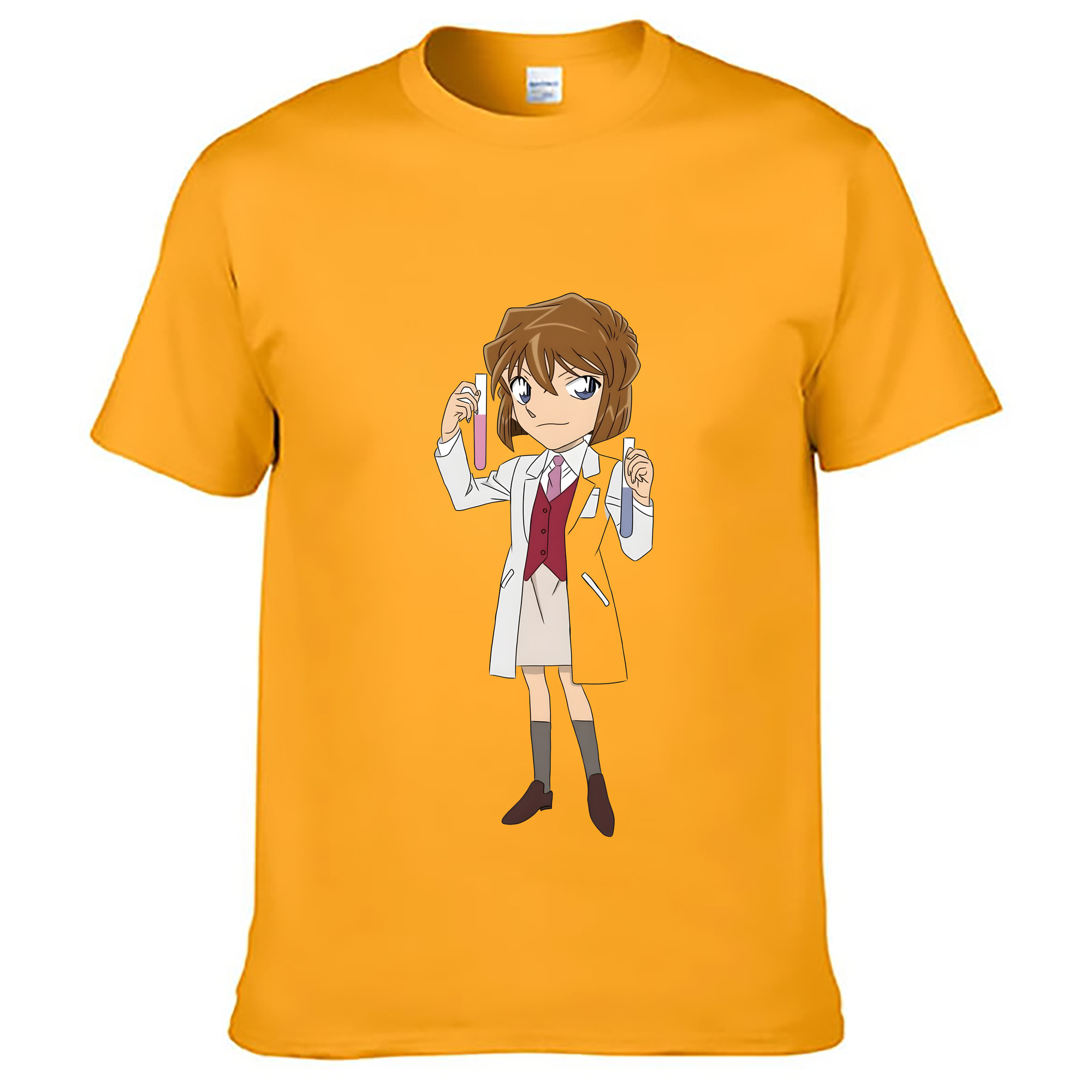 （画像用） 名探偵コナン 灰原 哀 はいばら あい Detective Conan Anita Hailey、Vi Graythorn Haibara Ai レディースカジュアルプリントTシャツ（綿100％）