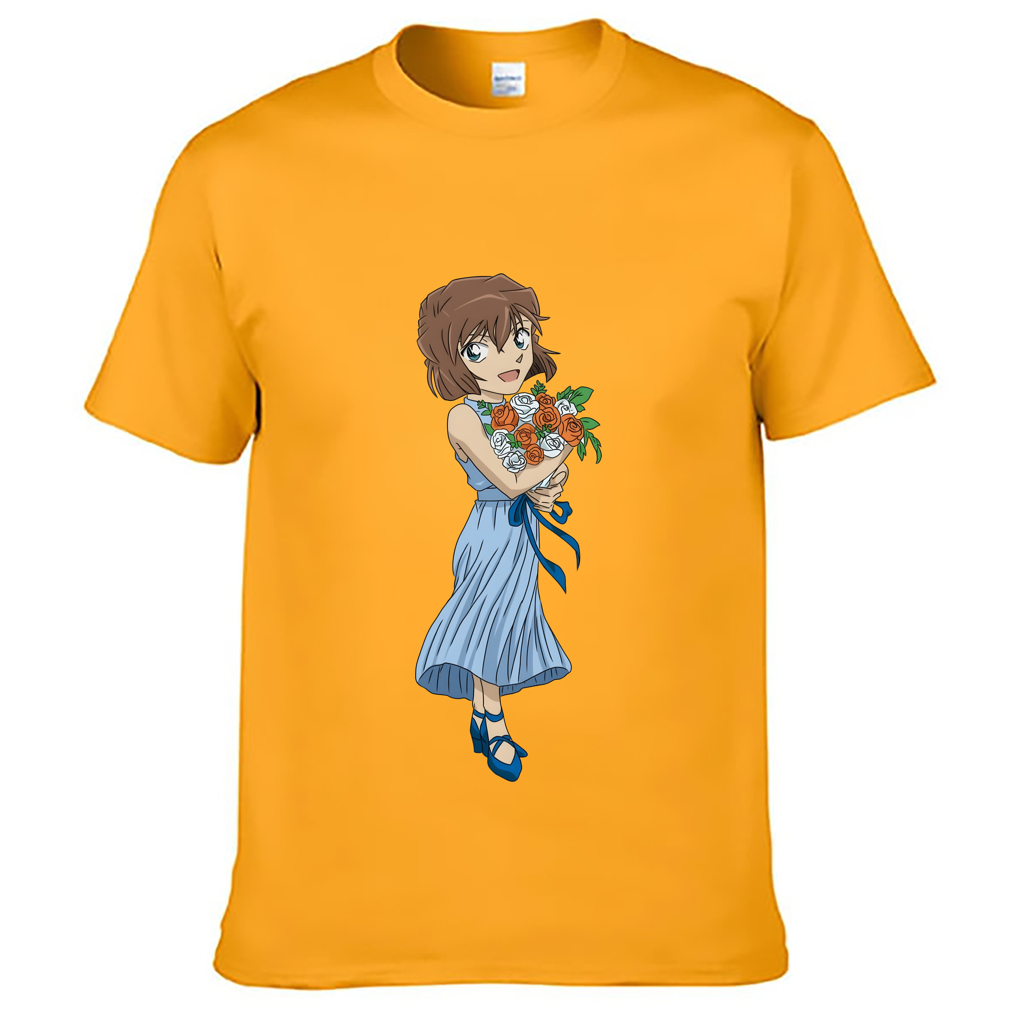 （画像用） 名探偵コナン 灰原 哀 はいばら あい Detective Conan Anita Hailey、Vi Graythorn Haibara Ai レディースカジュアルプリントTシャツ（綿100％）