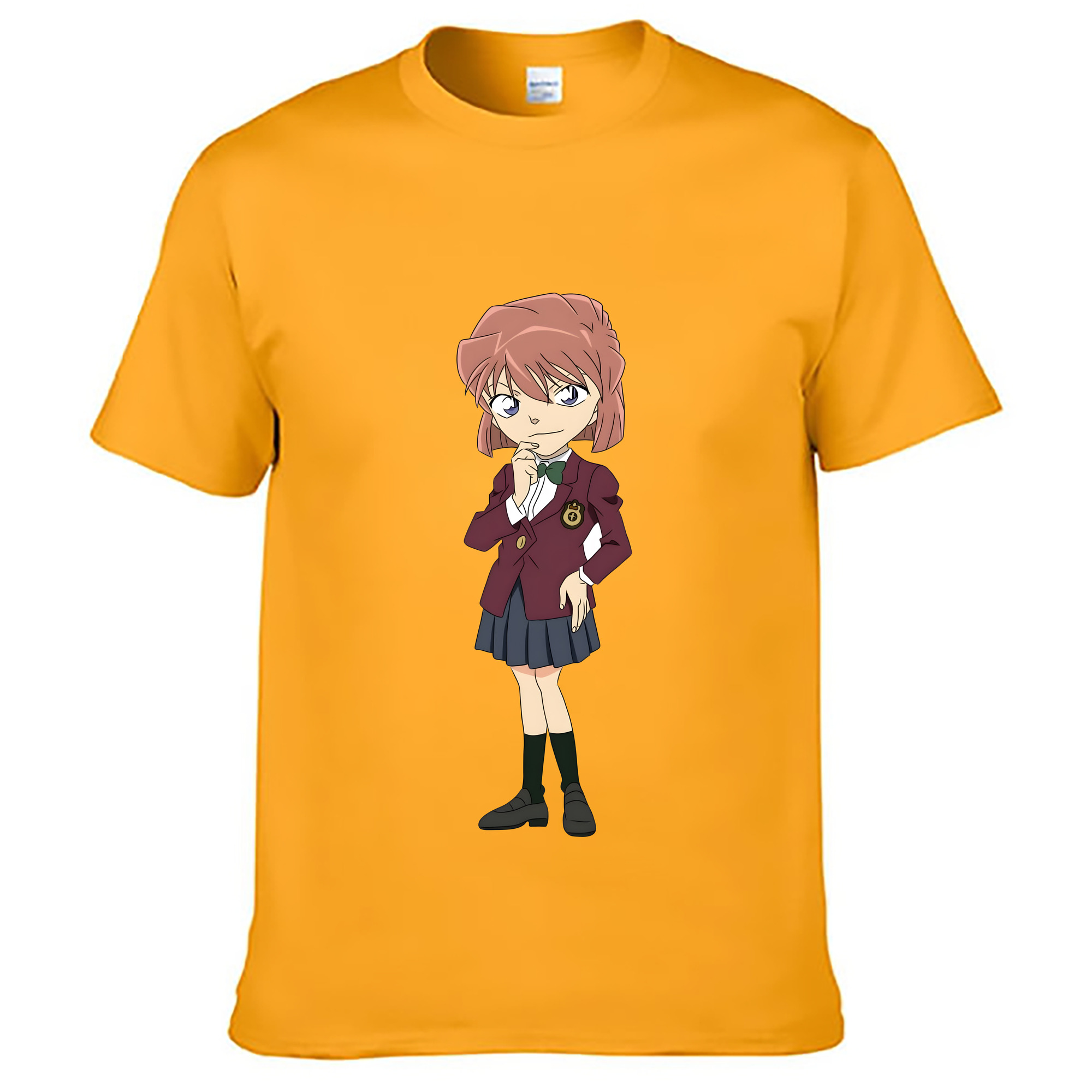 （画像用） 名探偵コナン 灰原 哀 はいばら あい Detective Conan Anita Hailey、Vi Graythorn Haibara Ai レディースカジュアルプリントTシャツ（綿100％）