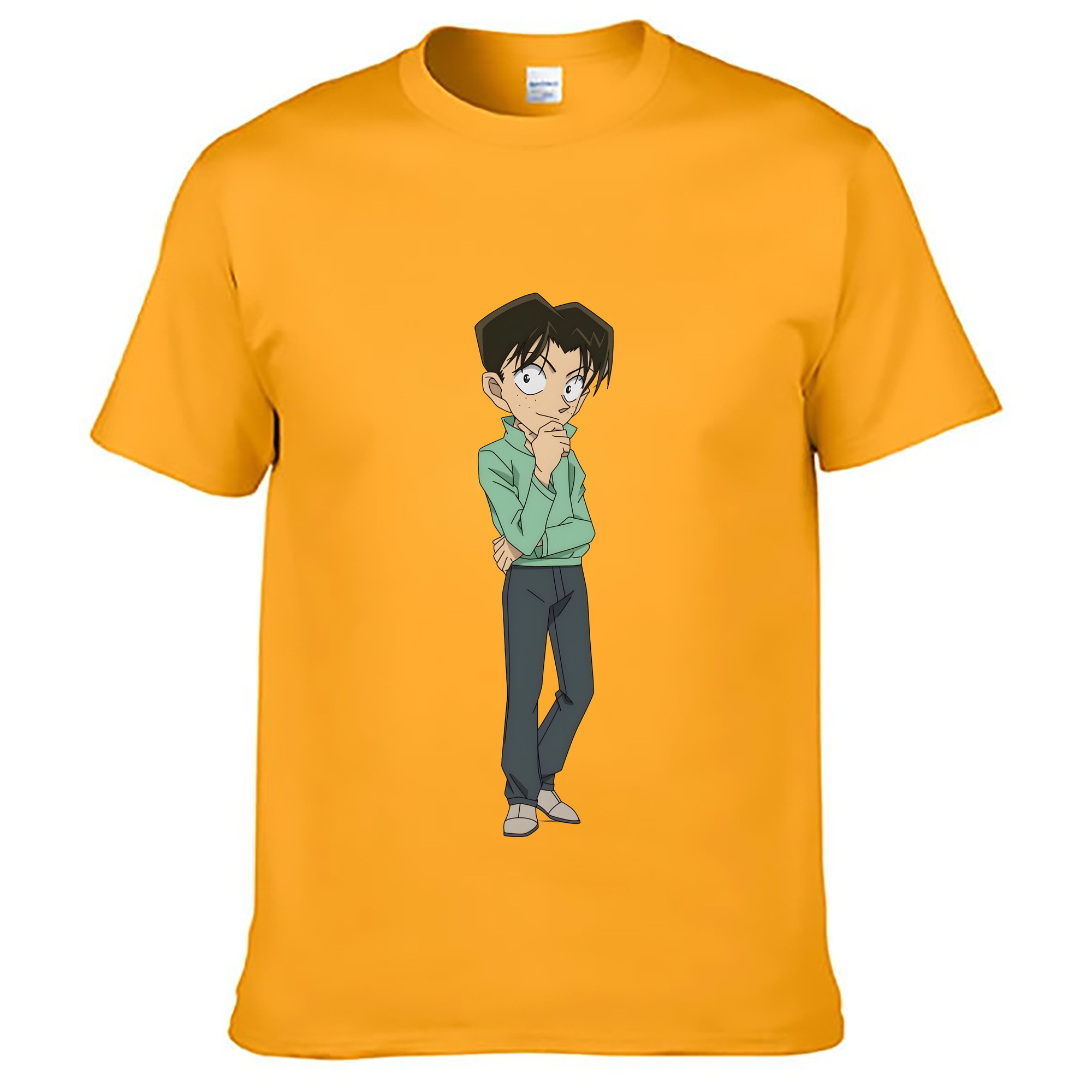 （画像用） 名探偵コナン 円谷 光彦 つぶらや みつひこ Detective Conan Mitch Tennyson レディースカジュアルプリントTシャツ（綿100％）