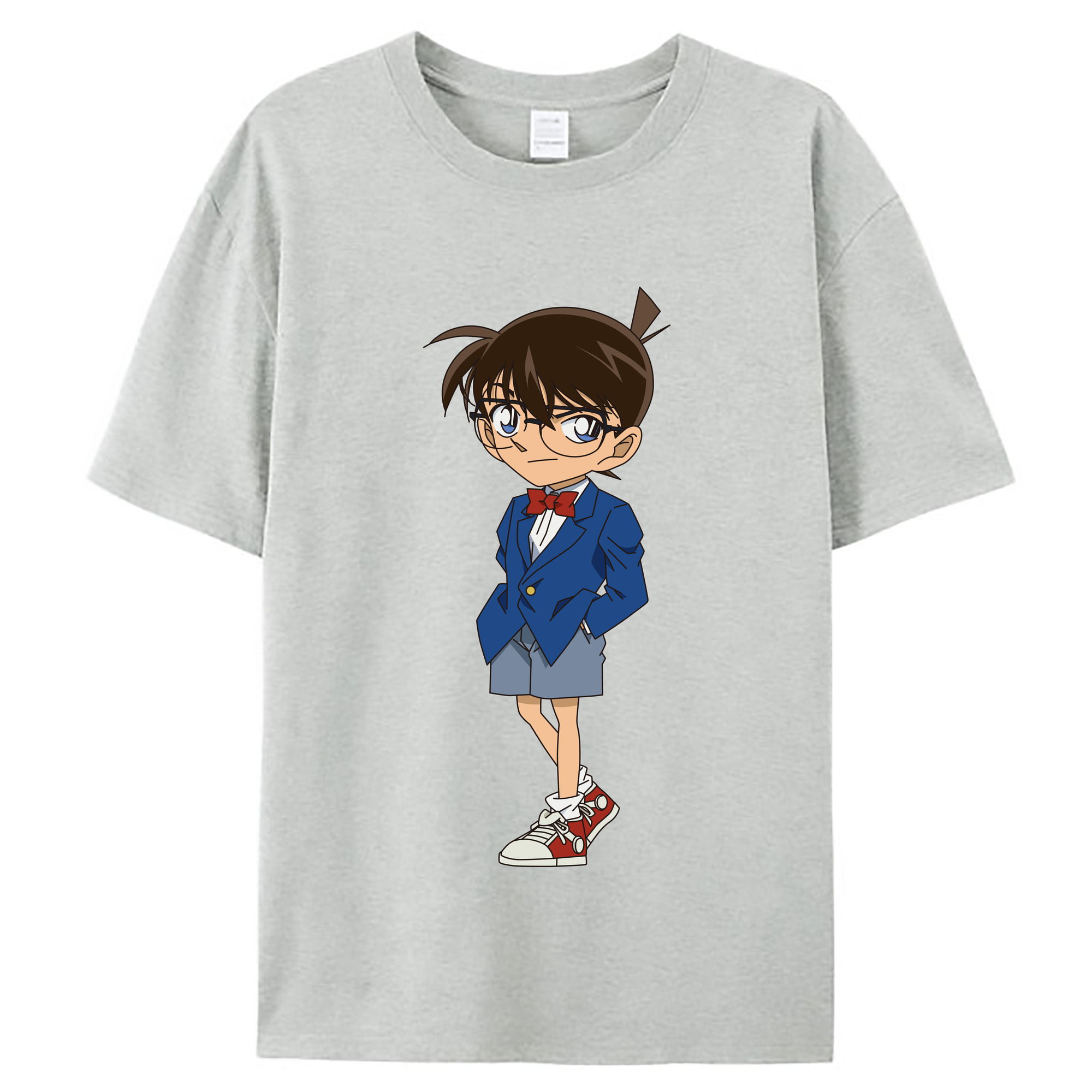 （画像用） 名探偵コナン 江戸川 コナン Detective Conan Conan Edogawa レディースカジュアルプリントTシャツ（綿100％）