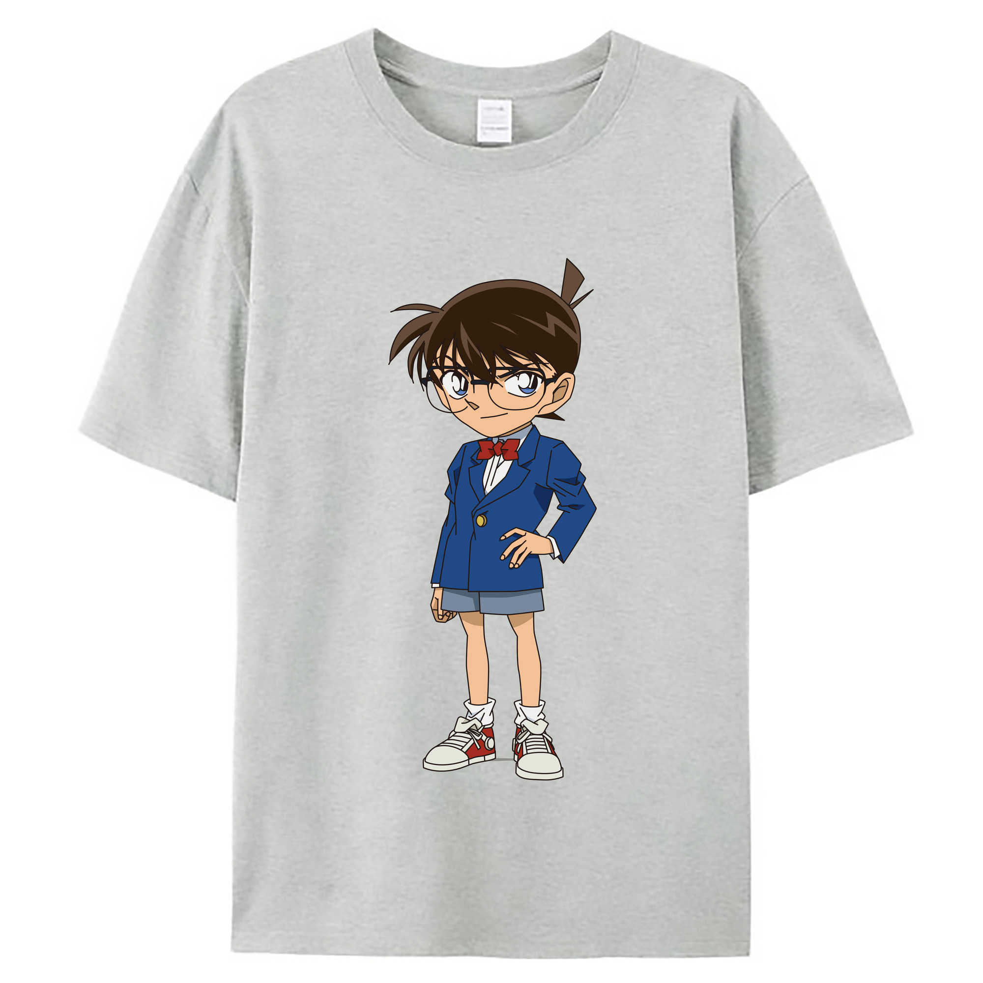 （画像用） 名探偵コナン 江戸川 コナン Detective Conan Conan Edogawa レディースカジュアルプリントTシャツ（綿100％）