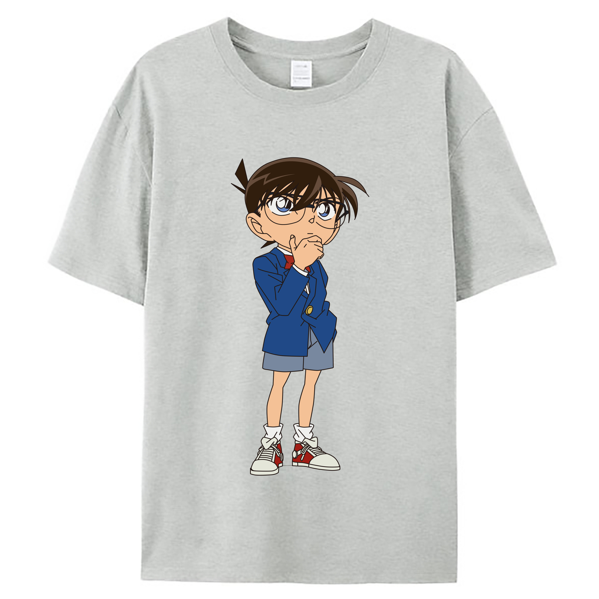 （画像用） 名探偵コナン 江戸川 コナン Detective Conan Conan Edogawa レディースカジュアルプリントTシャツ（綿100％）