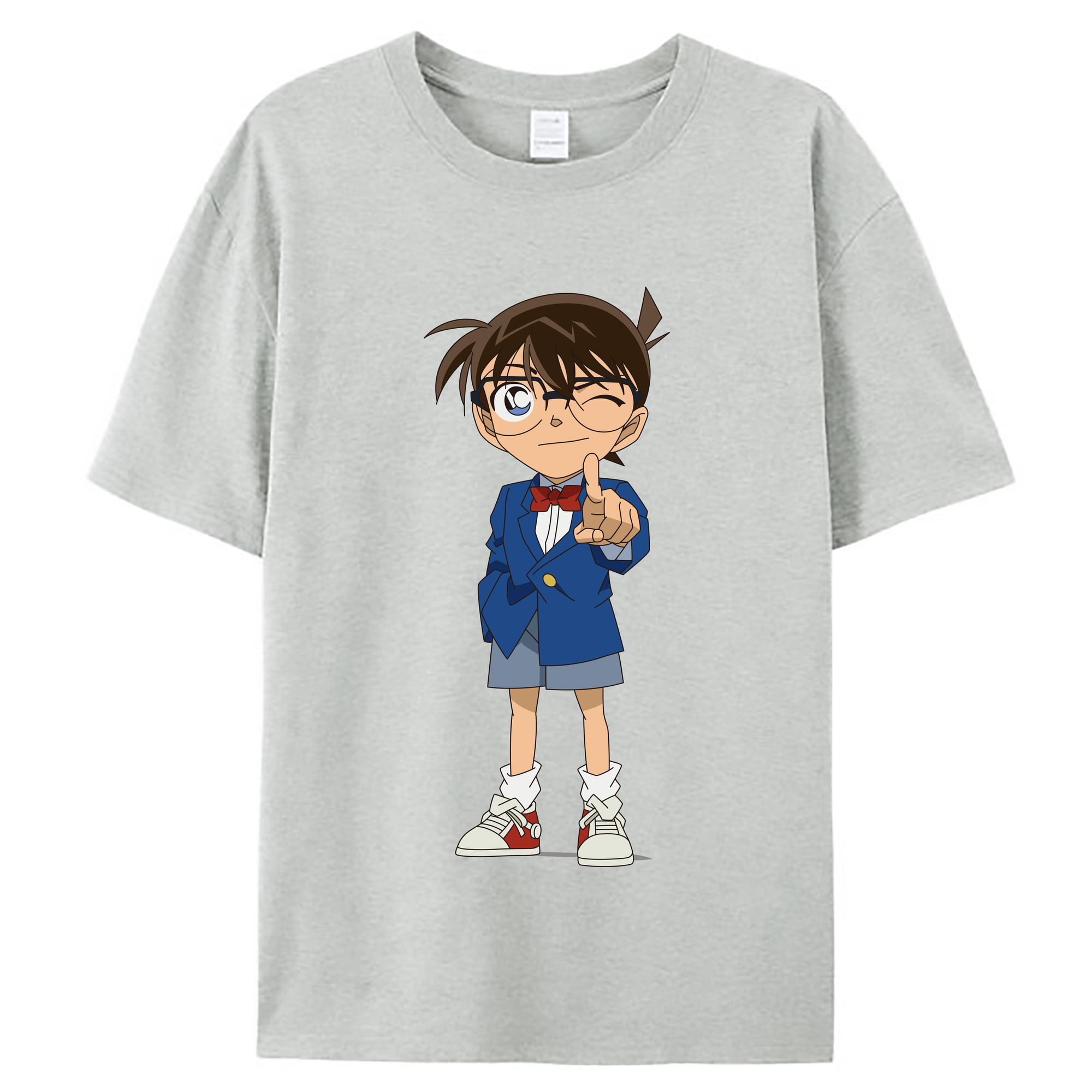 （画像用） 名探偵コナン 江戸川 コナン Detective Conan Conan Edogawa レディースカジュアルプリントTシャツ（綿100％）