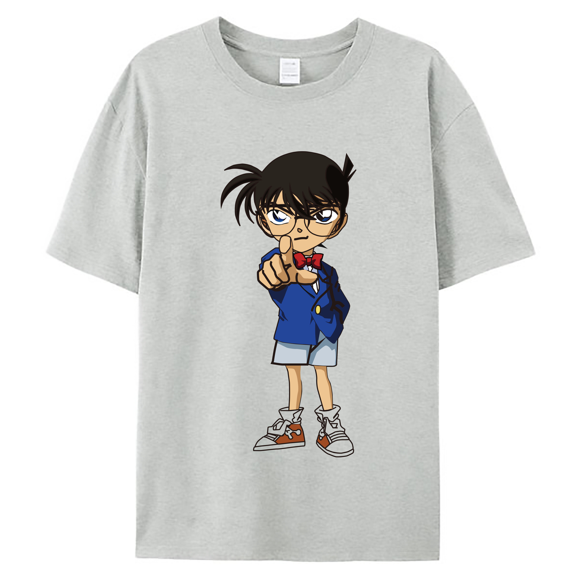 （画像用） 名探偵コナン 江戸川 コナン Detective Conan Conan Edogawa レディースカジュアルプリントTシャツ（綿100％）