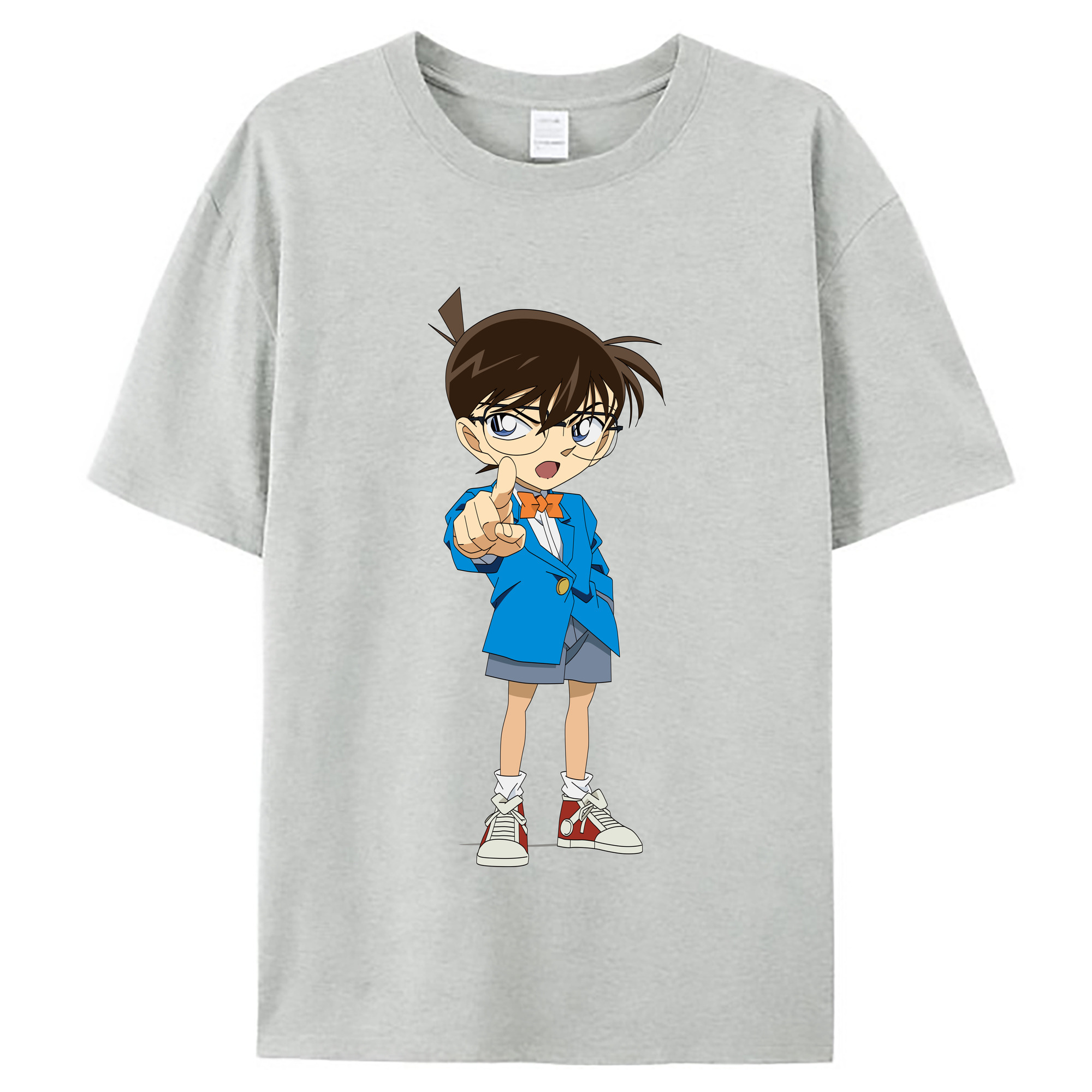 （画像用） 名探偵コナン 江戸川 コナン Detective Conan Conan Edogawa レディースカジュアルプリントTシャツ（綿100％）