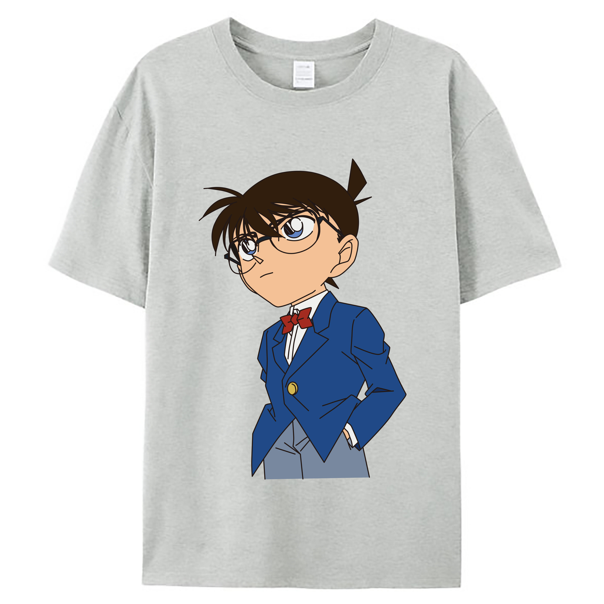 （画像用） 名探偵コナン 江戸川 コナン Detective Conan Conan Edogawa レディースカジュアルプリントTシャツ（綿100％）
