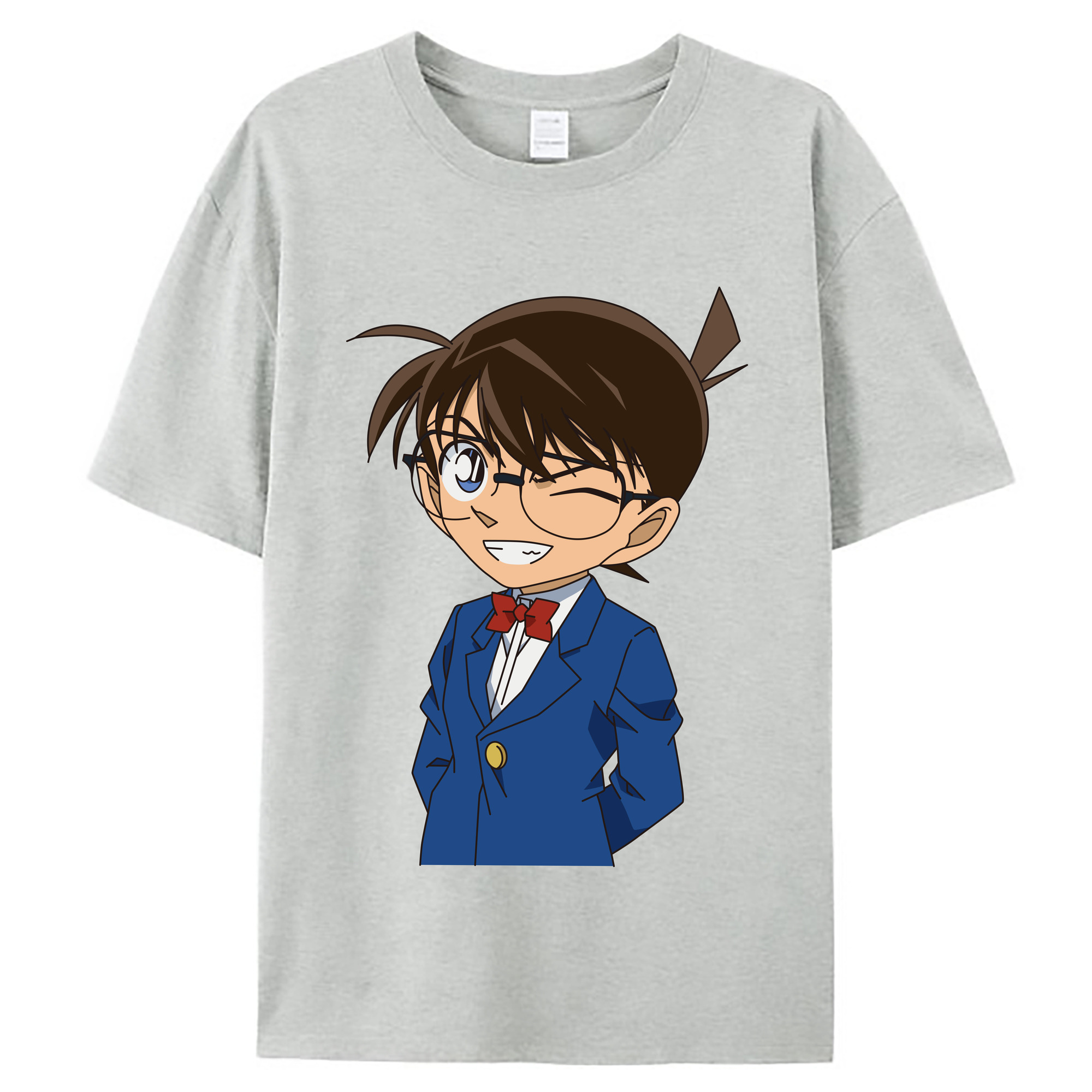 （画像用） 名探偵コナン 江戸川 コナン Detective Conan Conan Edogawa レディースカジュアルプリントTシャツ（綿100％）