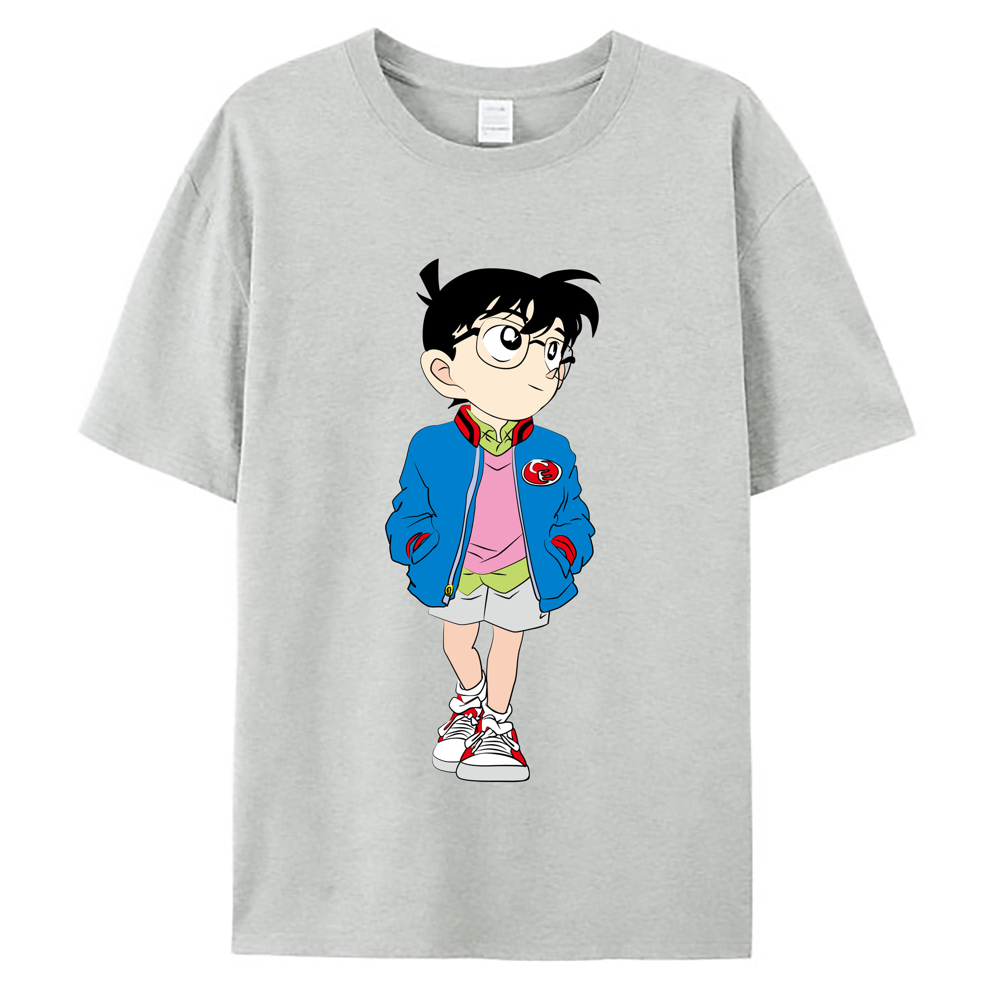 （画像用） 名探偵コナン 江戸川 コナン Detective Conan Conan Edogawa レディースカジュアルプリントTシャツ（綿100％）