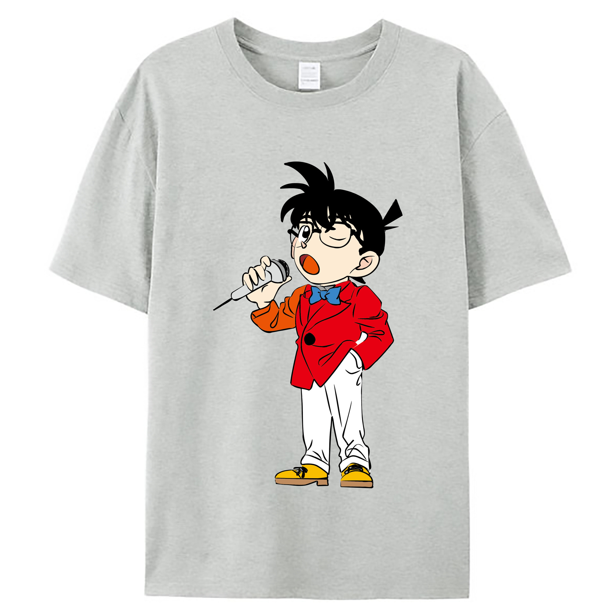（画像用） 名探偵コナン 江戸川 コナン Detective Conan Conan Edogawa レディースカジュアルプリントTシャツ（綿100％）