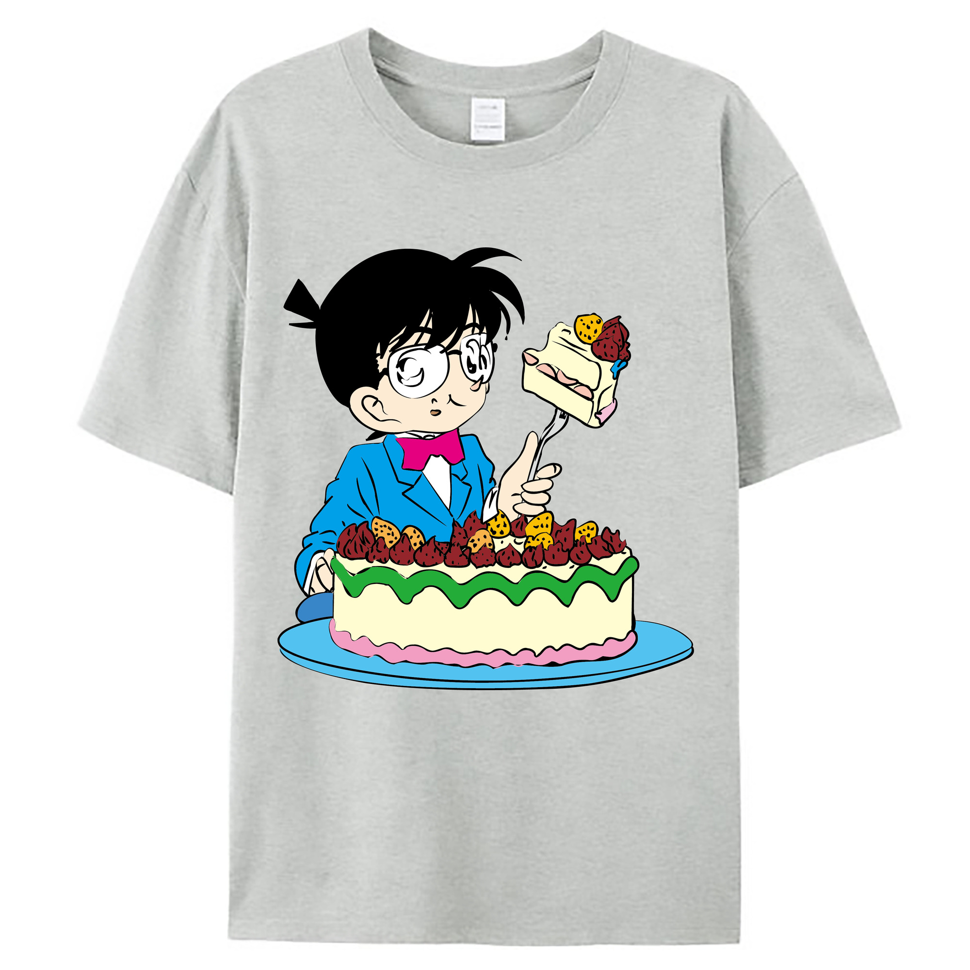 （画像用） 名探偵コナン 江戸川 コナン Detective Conan Conan Edogawa レディースカジュアルプリントTシャツ（綿100％）