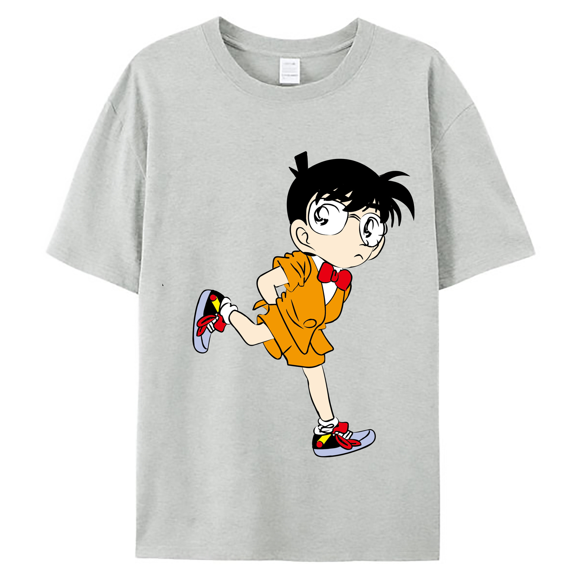 （画像用） 名探偵コナン 江戸川 コナン Detective Conan Conan Edogawa レディースカジュアルプリントTシャツ（綿100％）