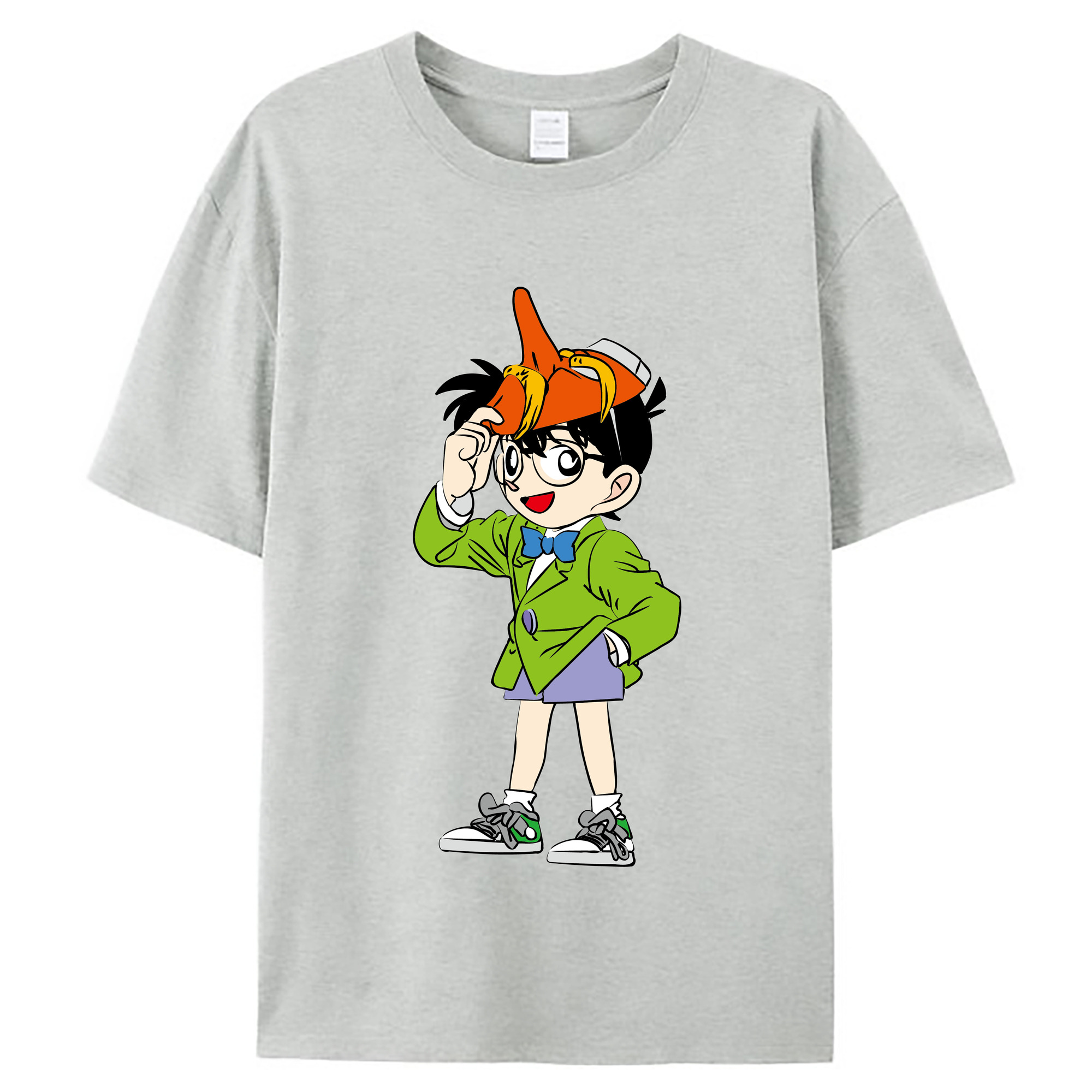 （画像用） 名探偵コナン 江戸川 コナン Detective Conan Conan Edogawa レディースカジュアルプリントTシャツ（綿100％）
