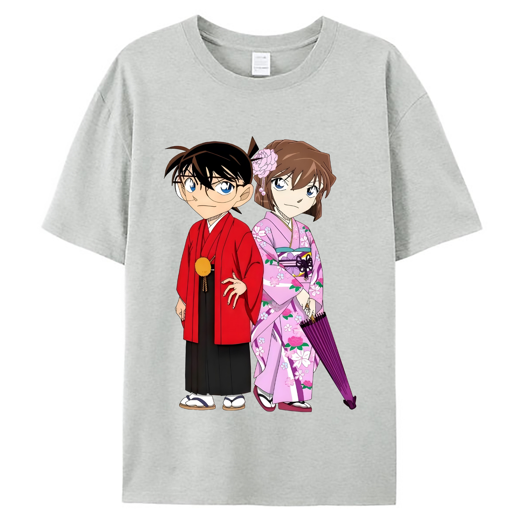 （画像用） 名探偵コナン 江戸川 コナン Detective Conan Conan Edogawa レディースカジュアルプリントTシャツ（綿100％）