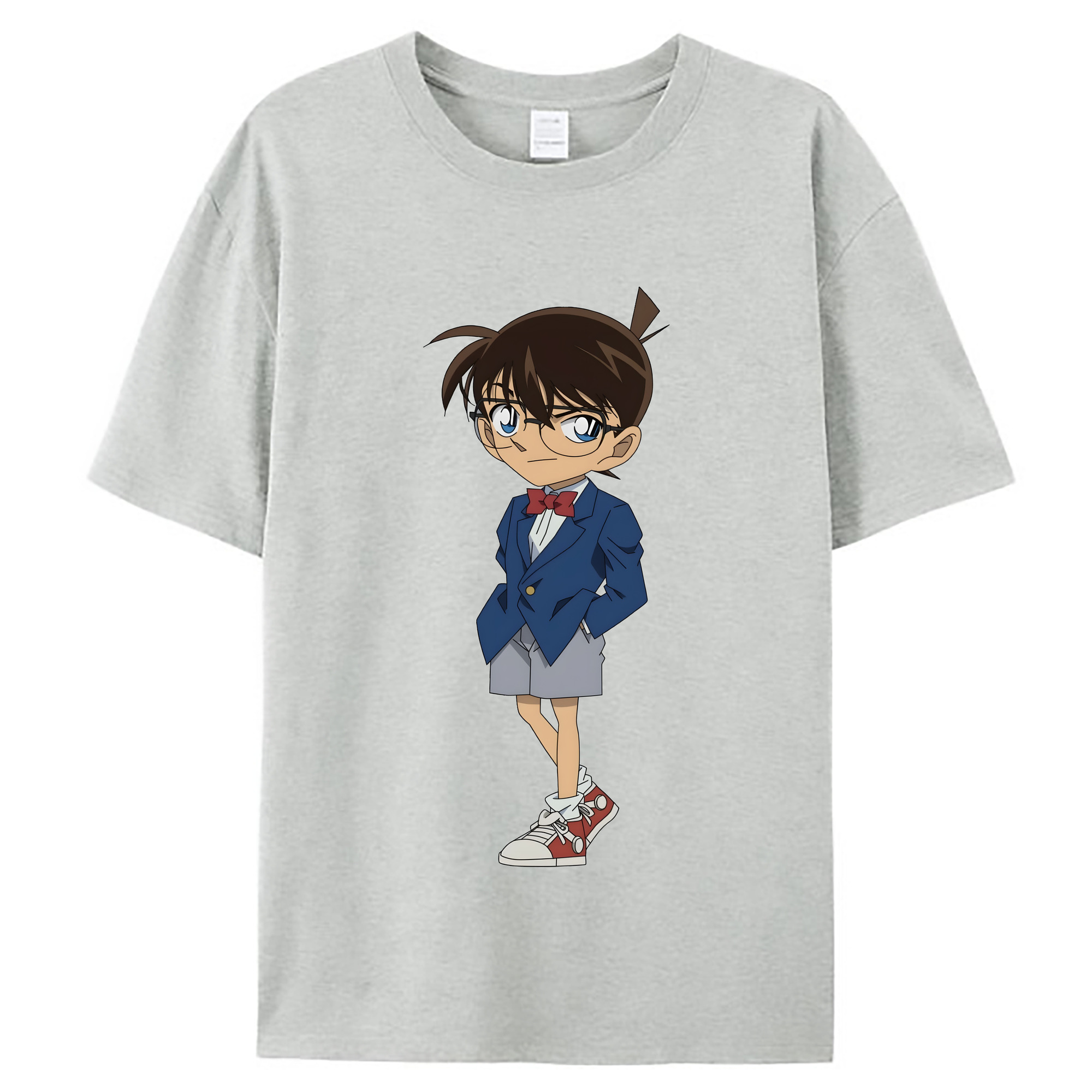 （画像用） 名探偵コナン 江戸川 コナン Detective Conan Conan Edogawa レディースカジュアルプリントTシャツ（綿100％）